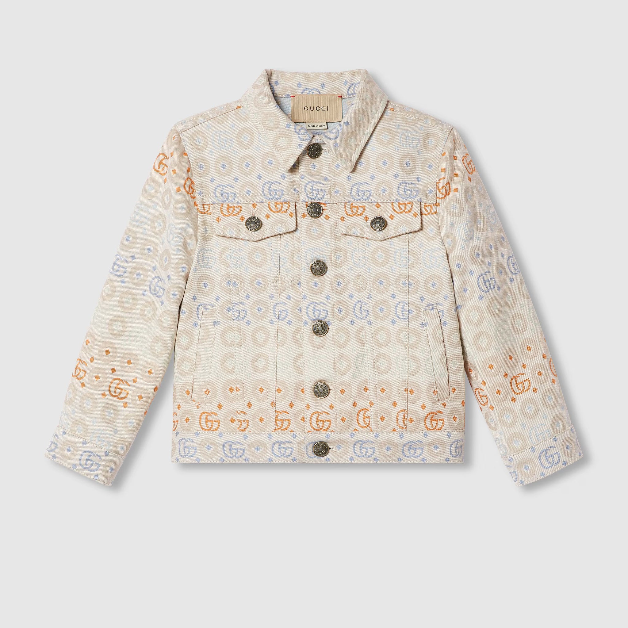 Gucci Double G Motif Cotton Vest Jacket (Ivory)