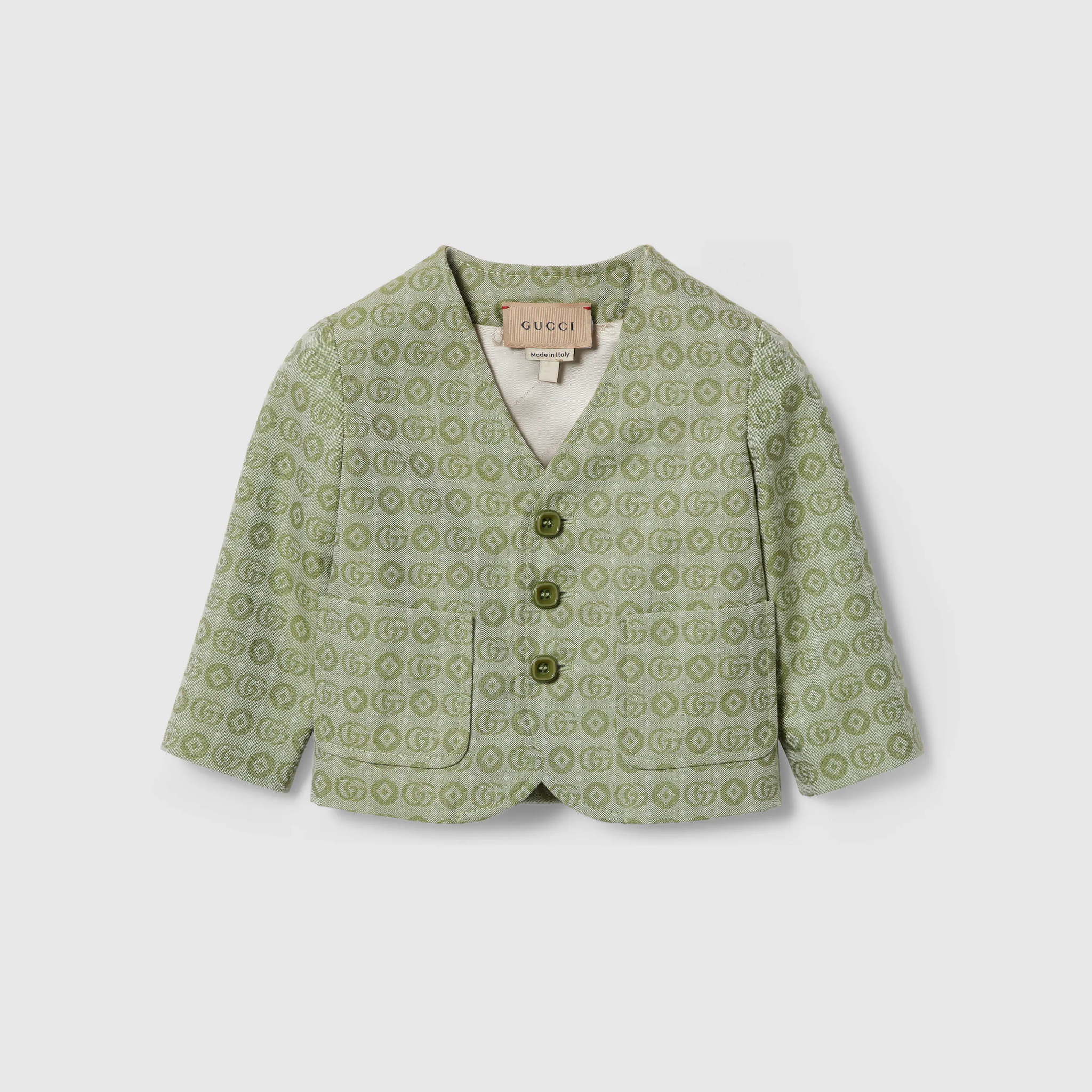 Gucci Baby Double G Cotton Jacket (Green)