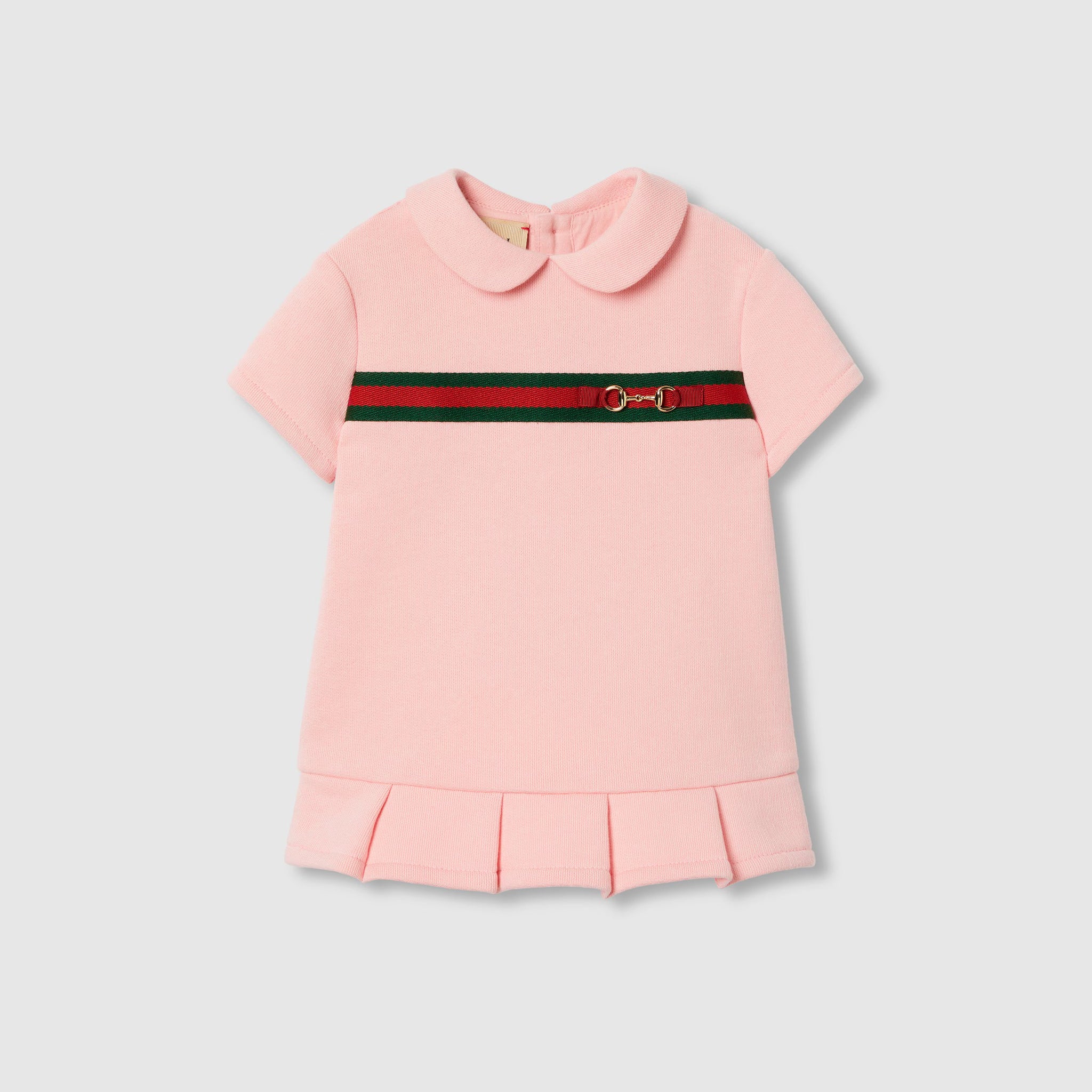 Gucci Baby Web Band Cotton Dress (Pink)