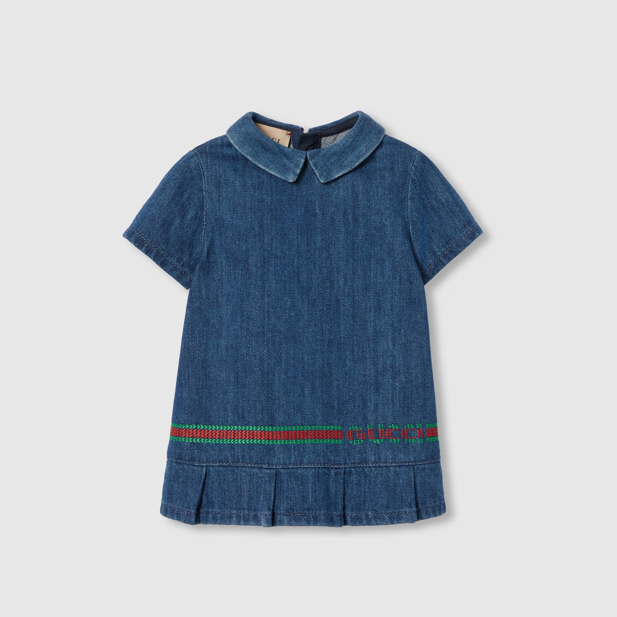 Gucci Baby Web Band Denim Dress (Blue)