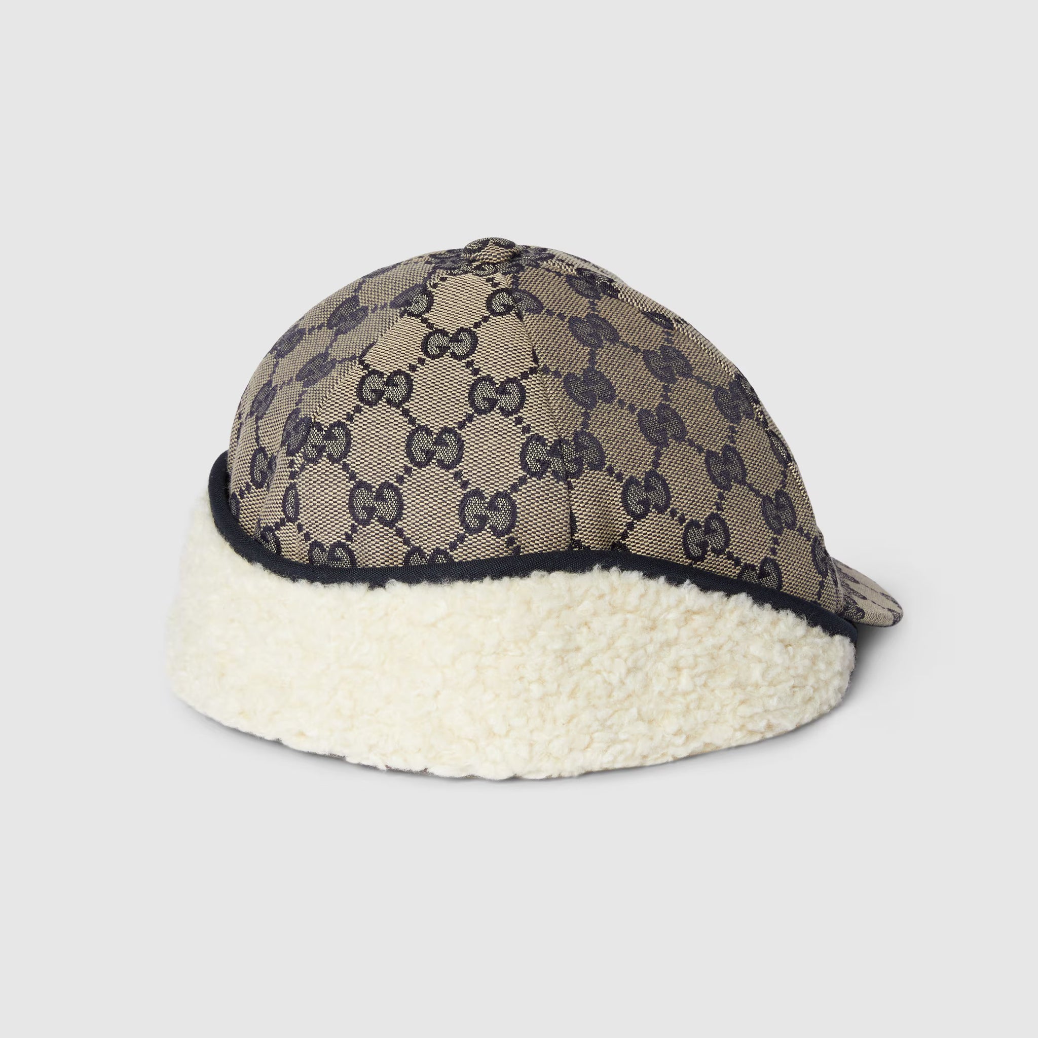 Gucci Kids GG Fleece Cap (Beige)