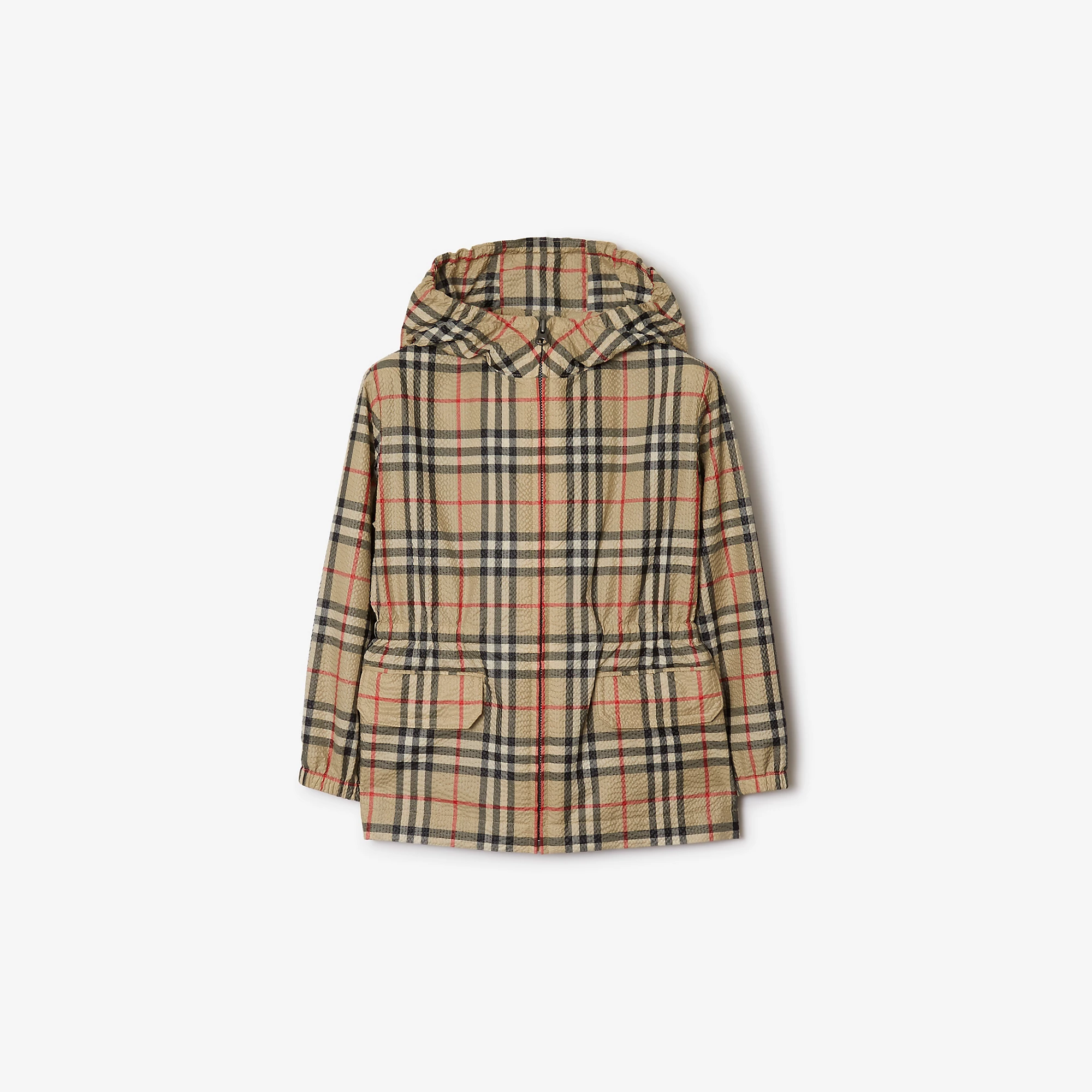 Burberry 24SS Check Hooded Jacket (Beige)