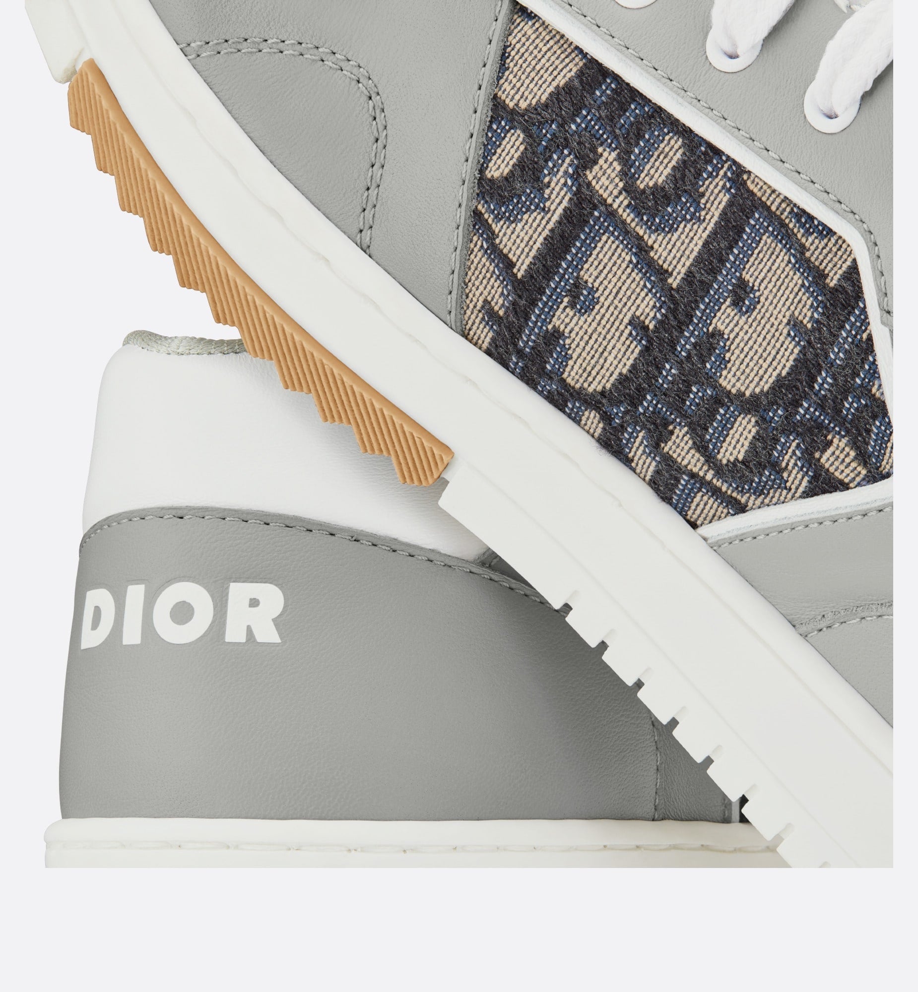 Dior Kids B27 Oblique Low-Top Sneakers (Grey)