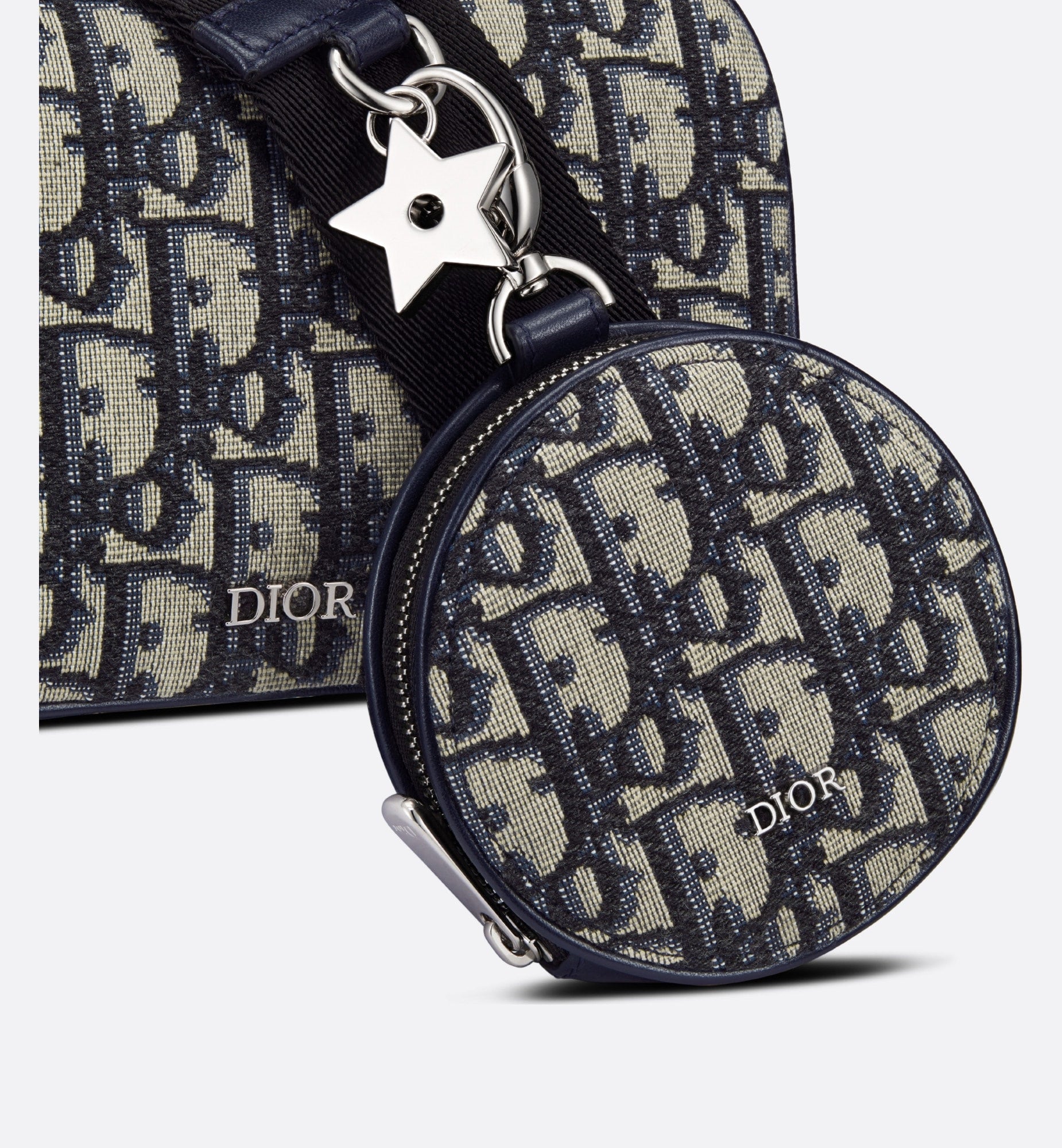 Dior Kids Oblique Jacquard Multi Crossbody Bag (Blue)