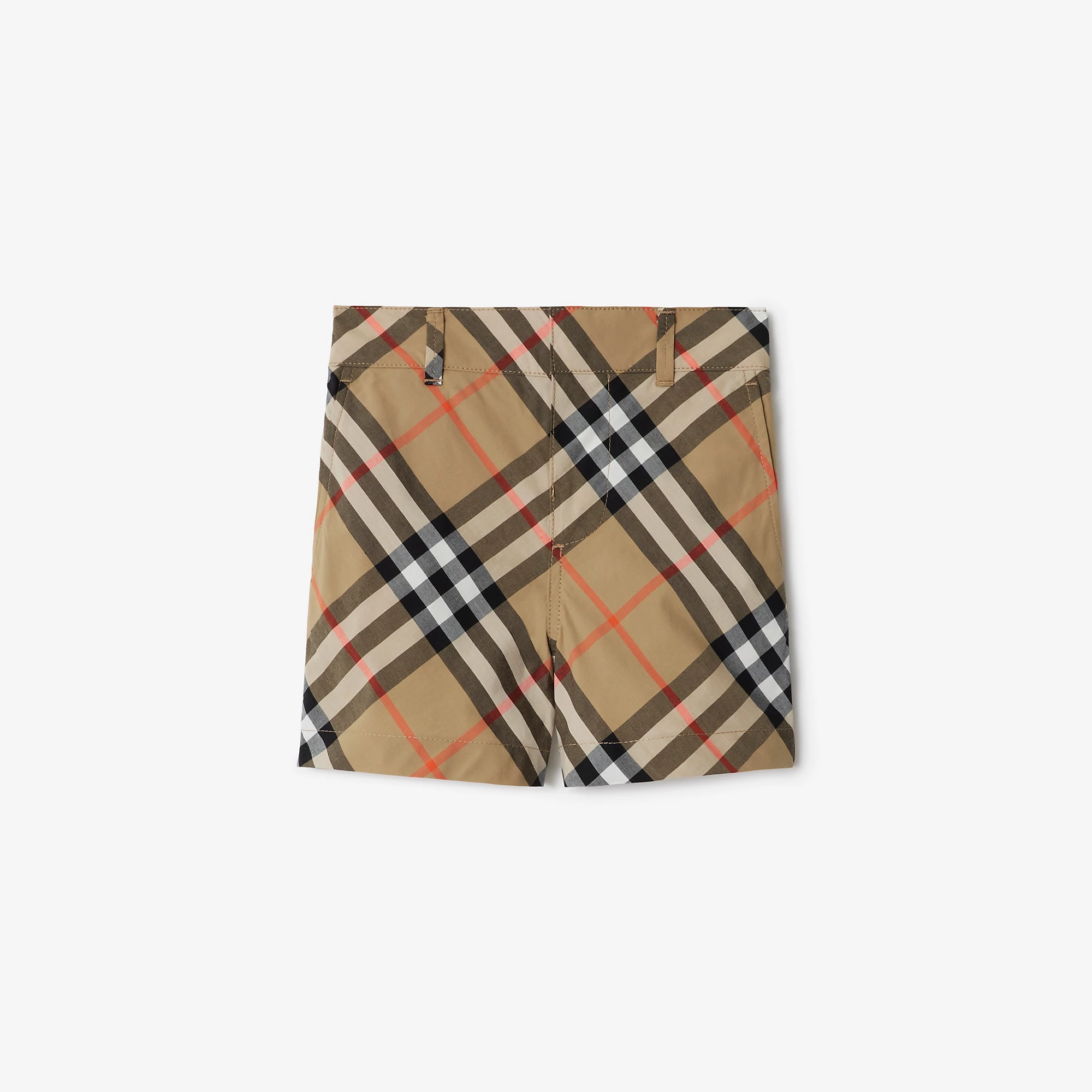 Burberry Baby Check Cotton Shorts (Sand)