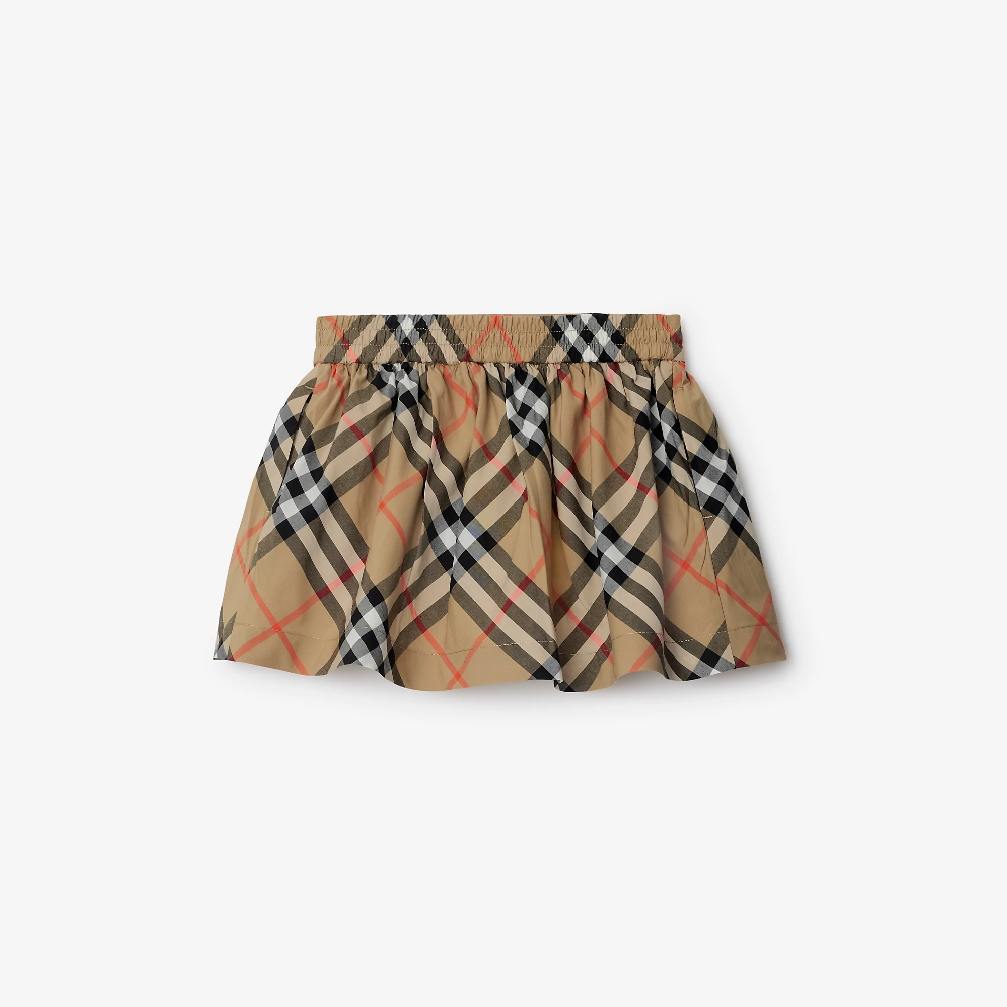 Burberry Baby Check Cotton Skirt (Sand)