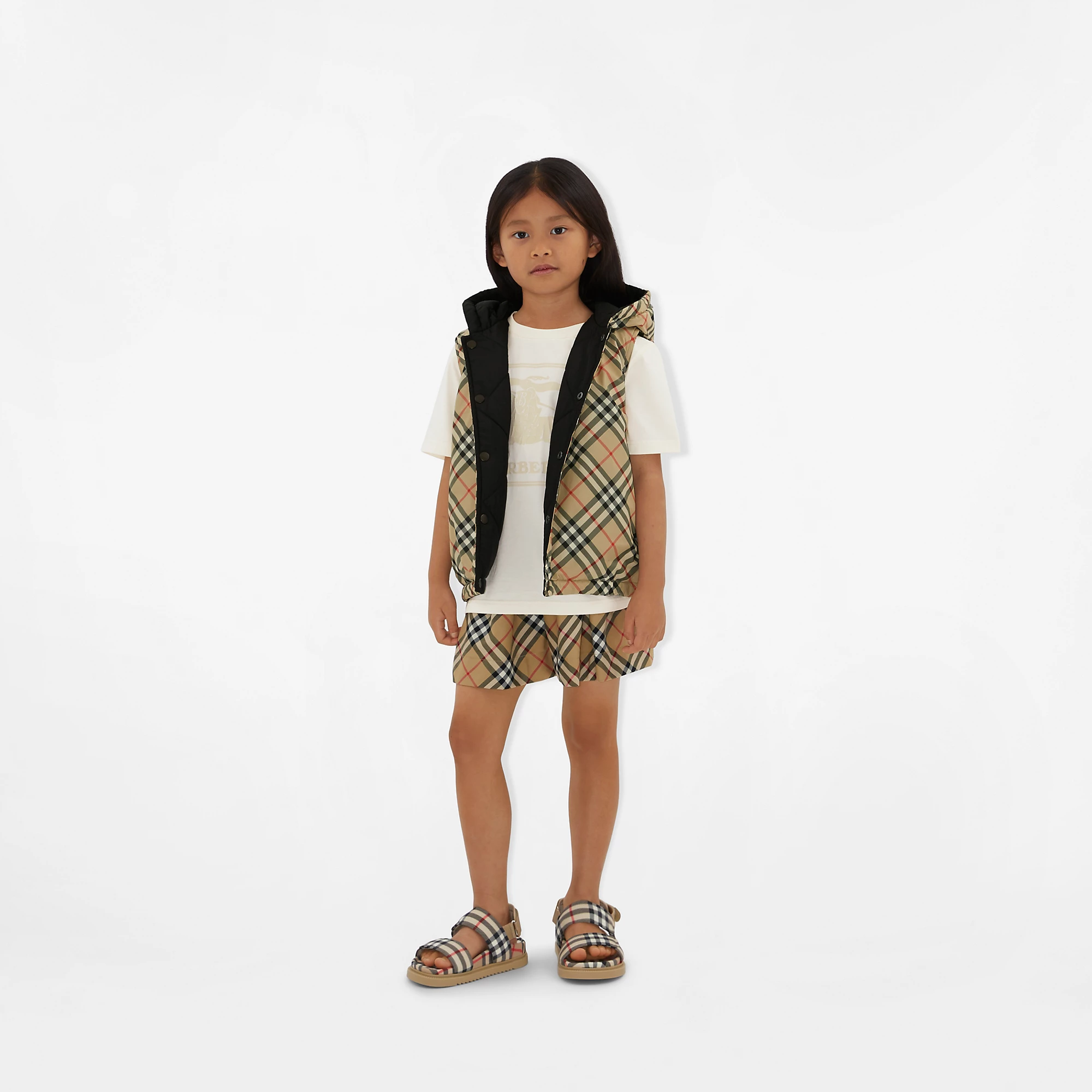 Burberry 24SS Reversible Check Vest (Beige)