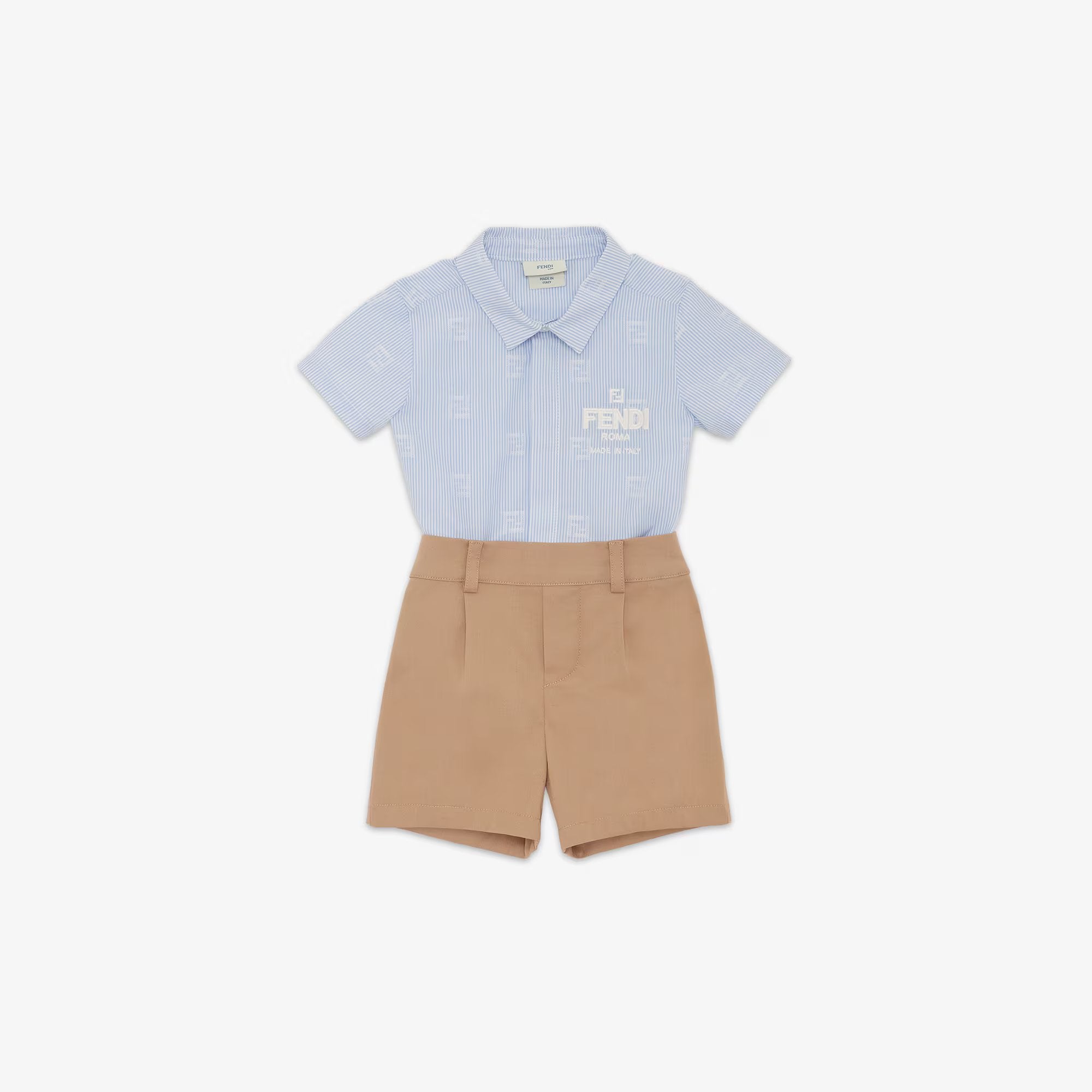 Fendi Baby Poplin Top and Bottom Set (Multicolor)