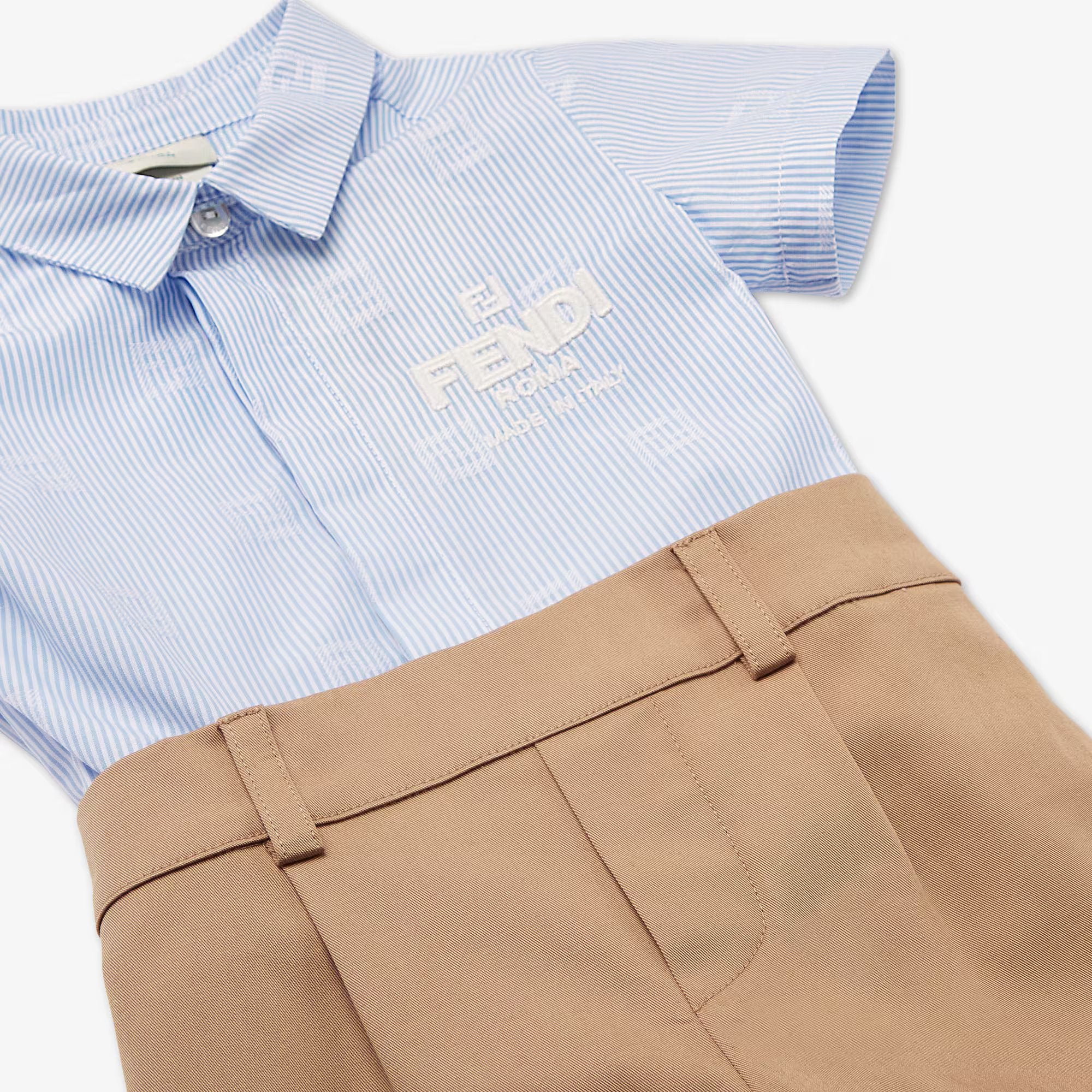 Fendi Baby Poplin Top and Bottom Set (Multicolor)