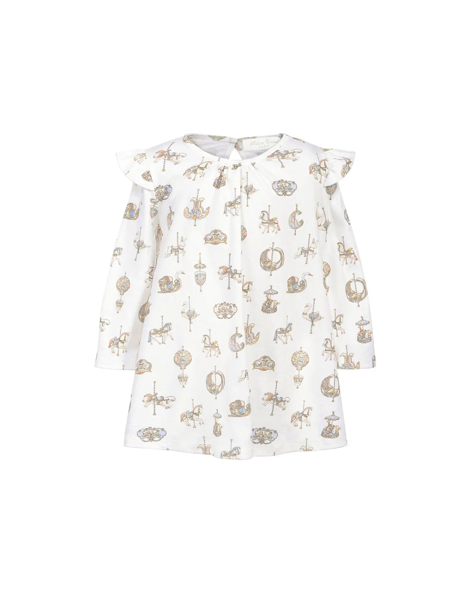 Atelier Carousel Baby Jersey One Piece (White)