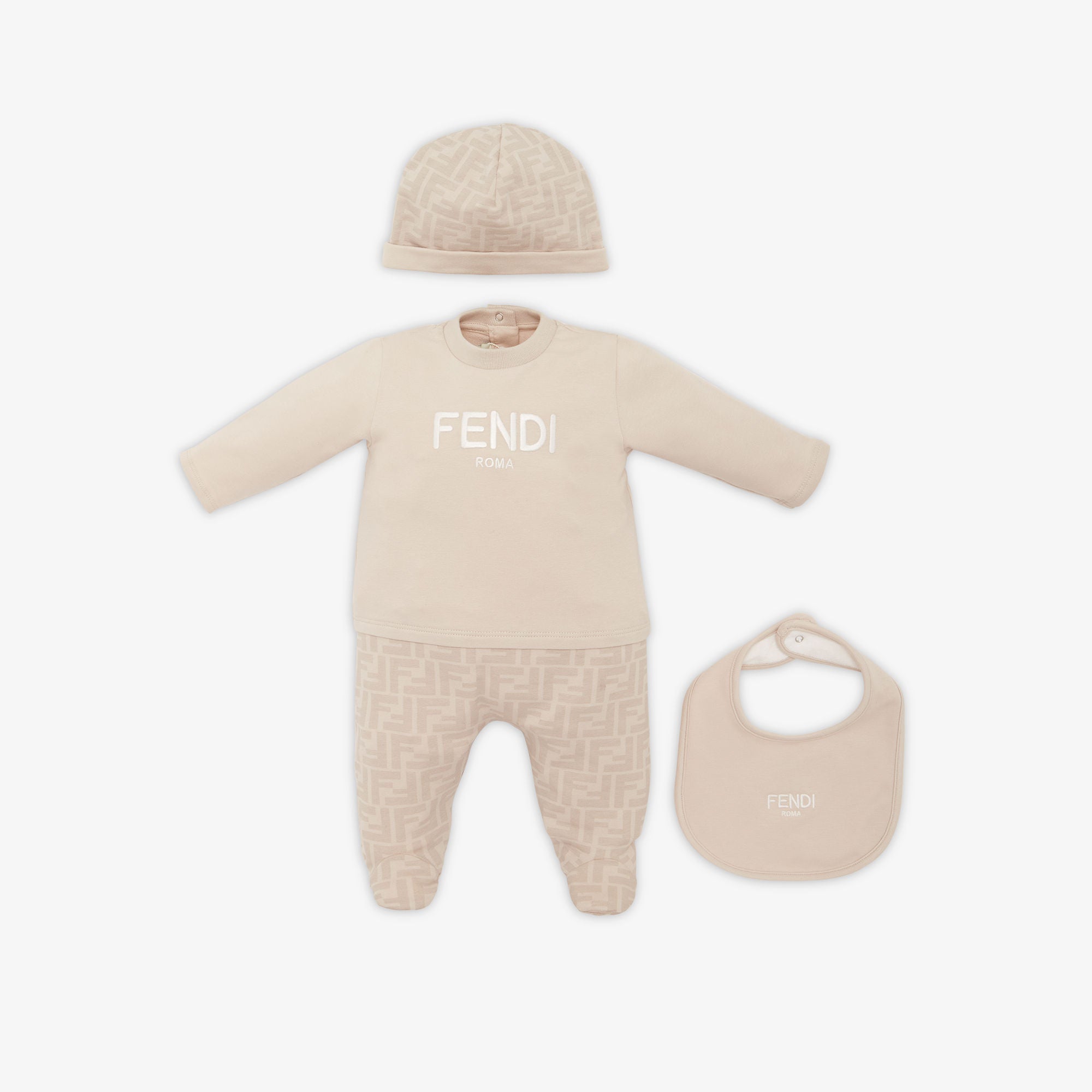 Fendi Baby Logo Bodysuit Gift Set (3 Colors)