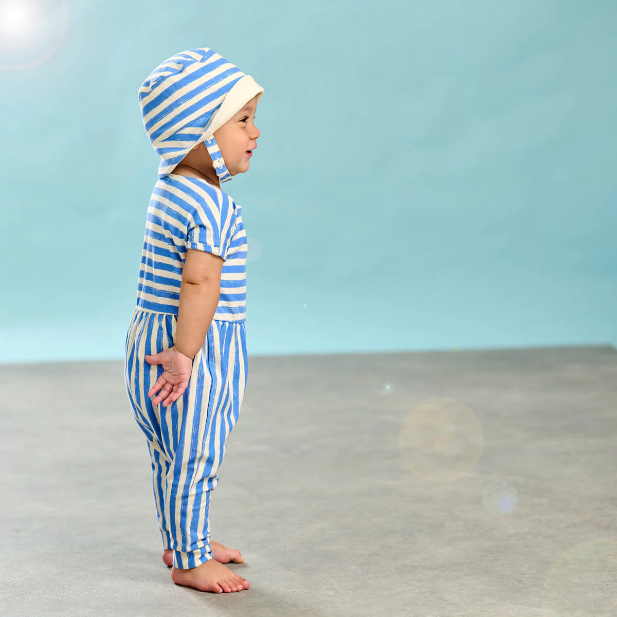 24SS THE BONY MOB CHILL Sun Hat (Blue Stripe)