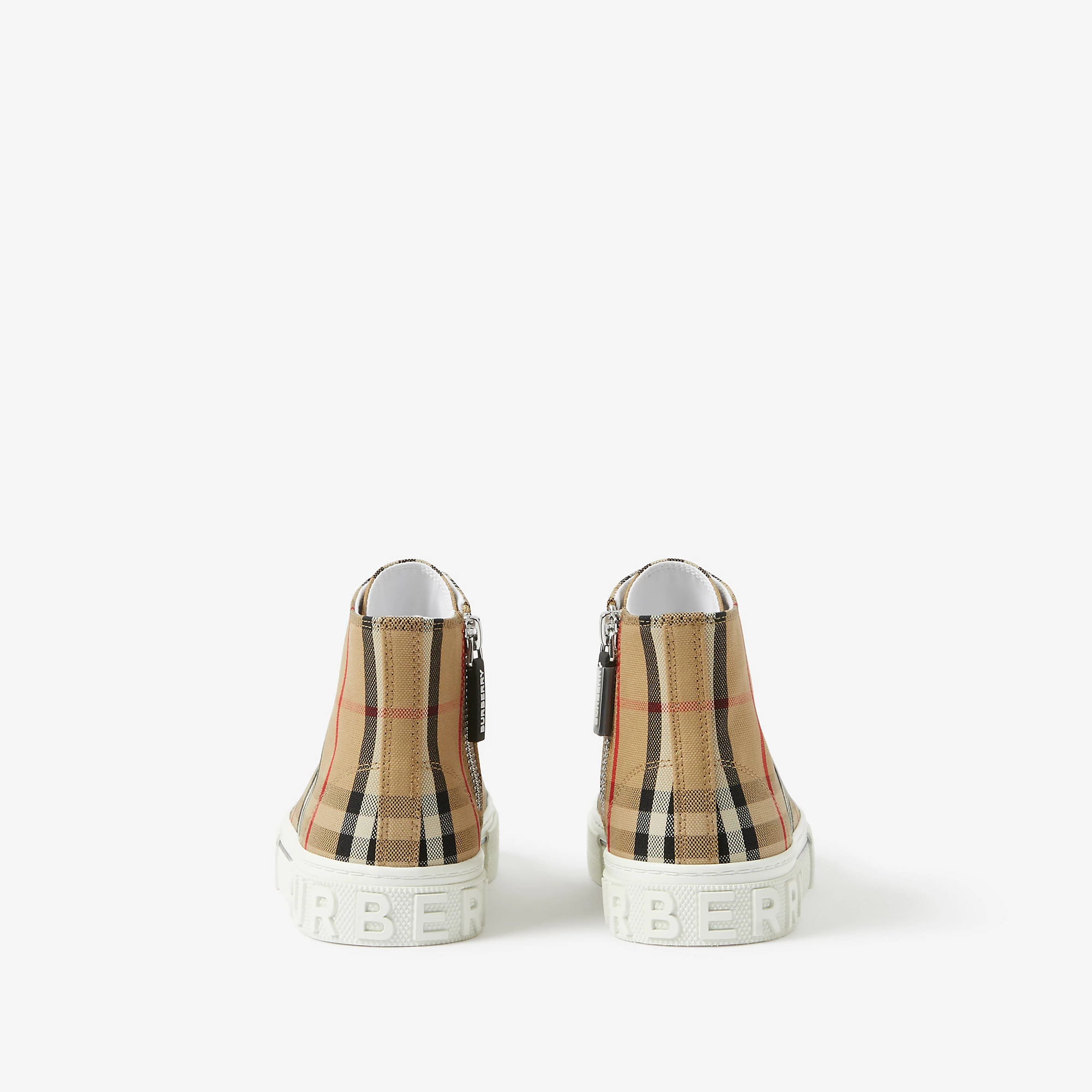 Burberry 24SS Check Cotton High Top Sneakers (Beige)