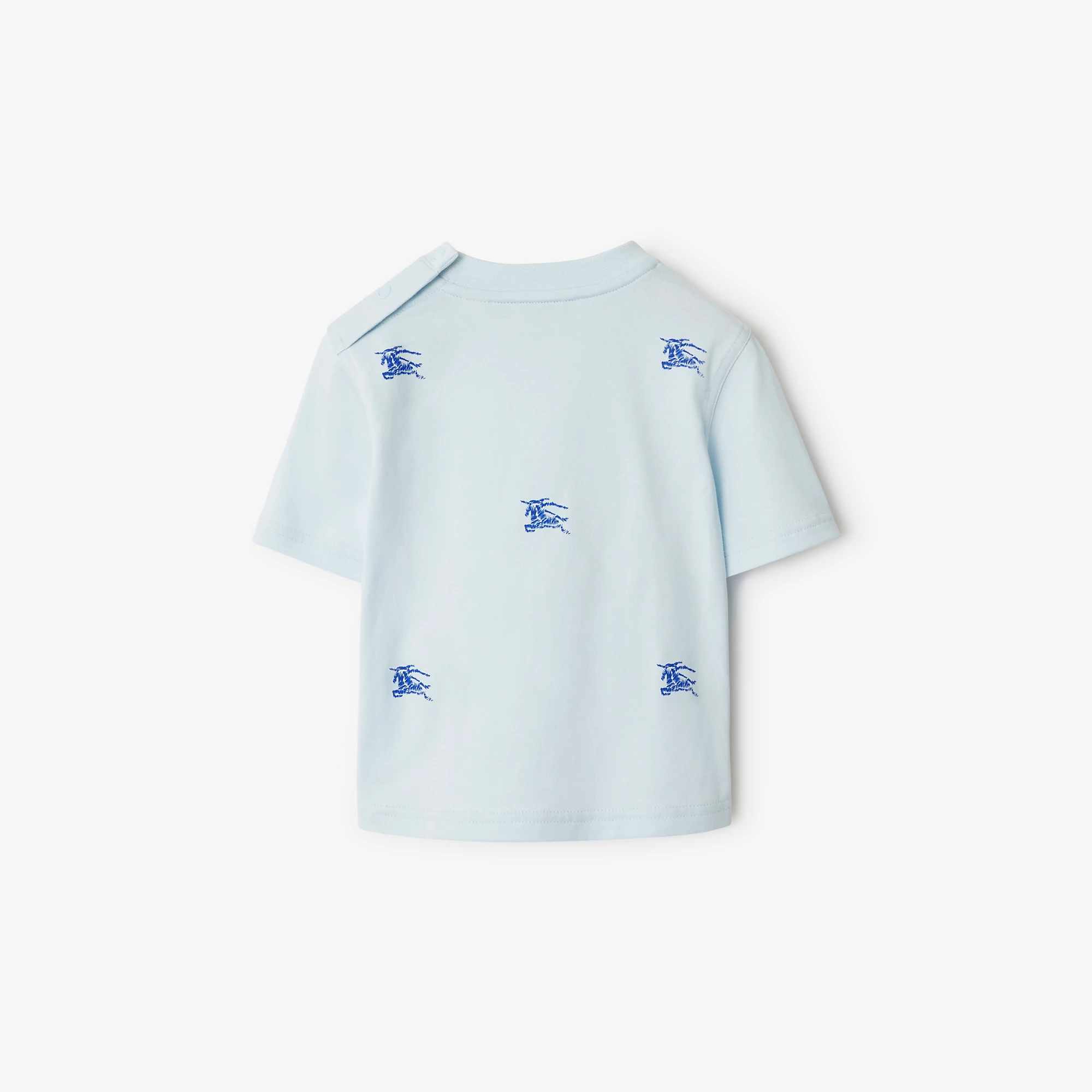 Burberry Baby EKD Cotton Short Sleeve T-Shirt (Sky Blue)