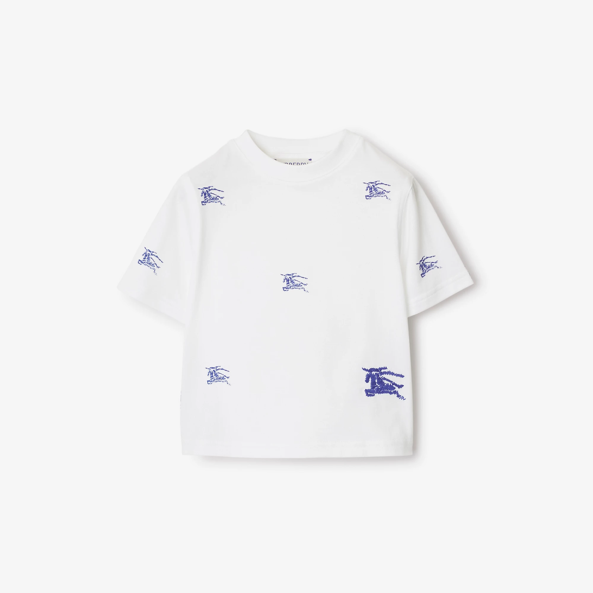 Burberry Baby EKD Cotton Short Sleeve T-Shirt (White)