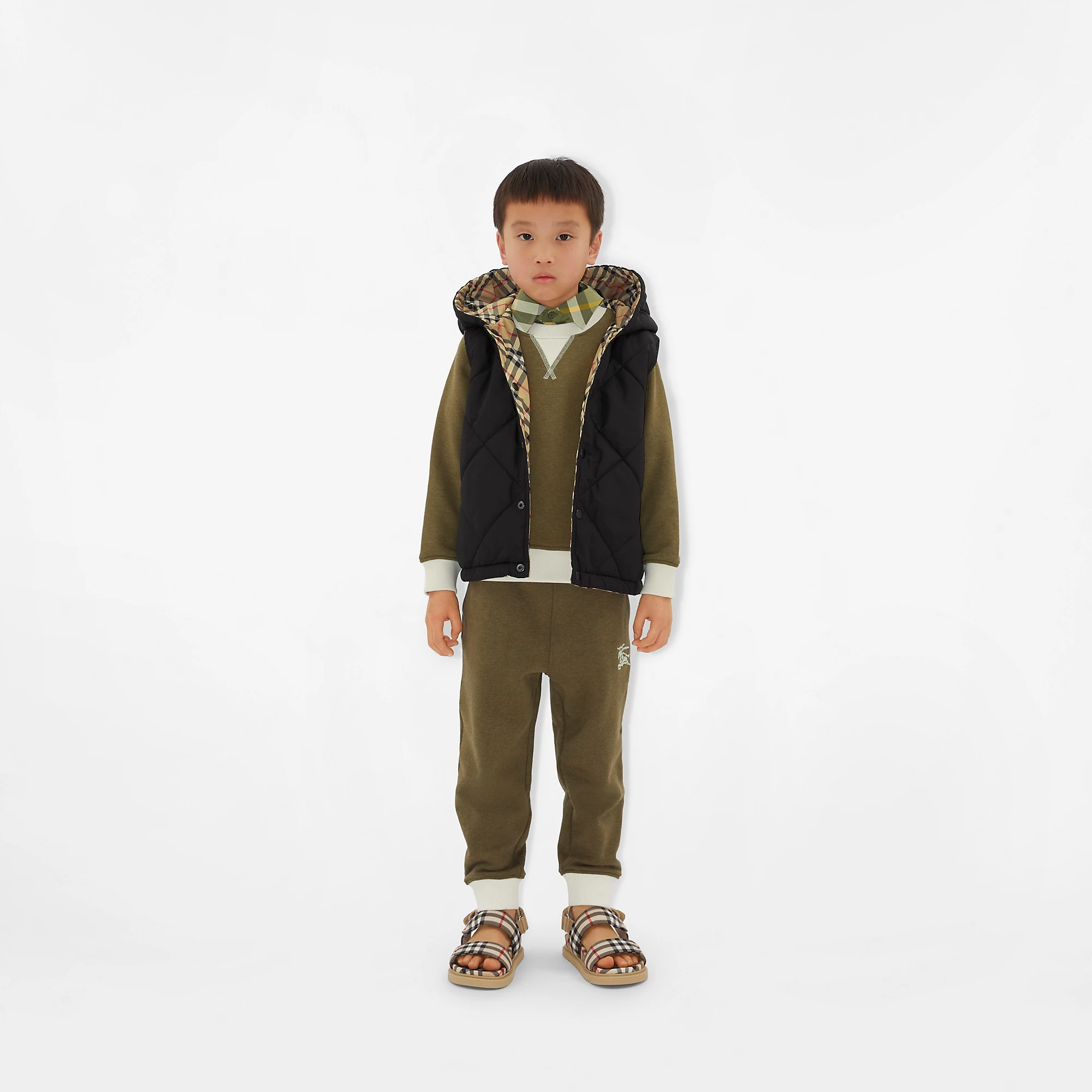 Burberry 24SS Reversible Check Vest (Beige)