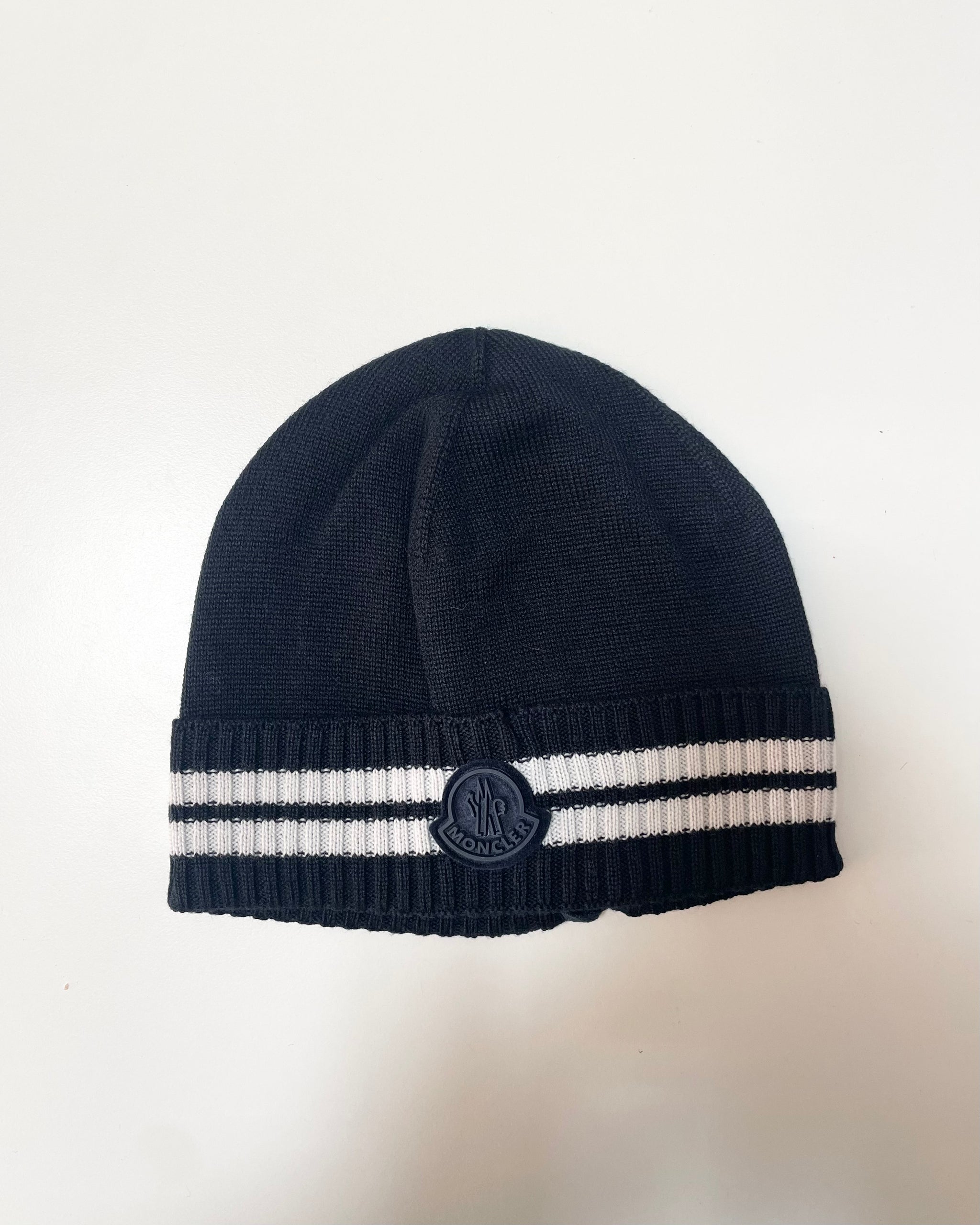 [Outlet] Moncler Kids BERRETTO TRICOT 777 Beanie (Navy)