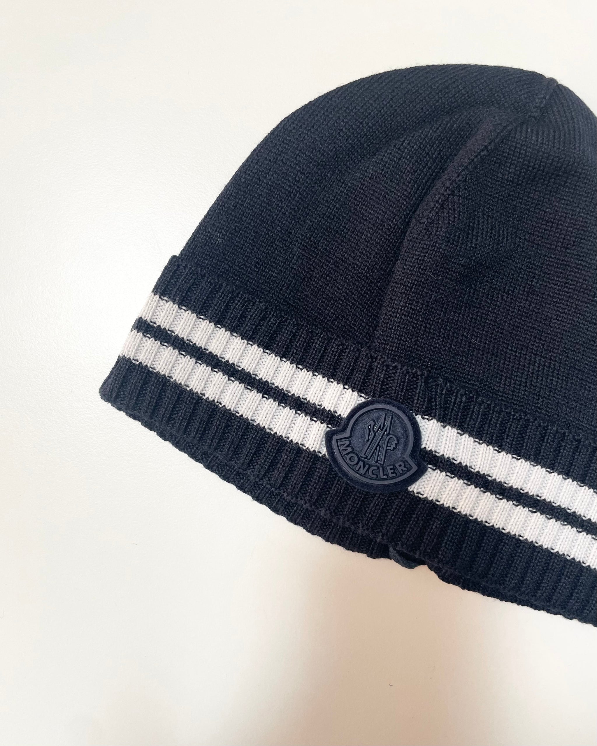 [Outlet] Moncler Kids BERRETTO TRICOT 777 Beanie (Navy)