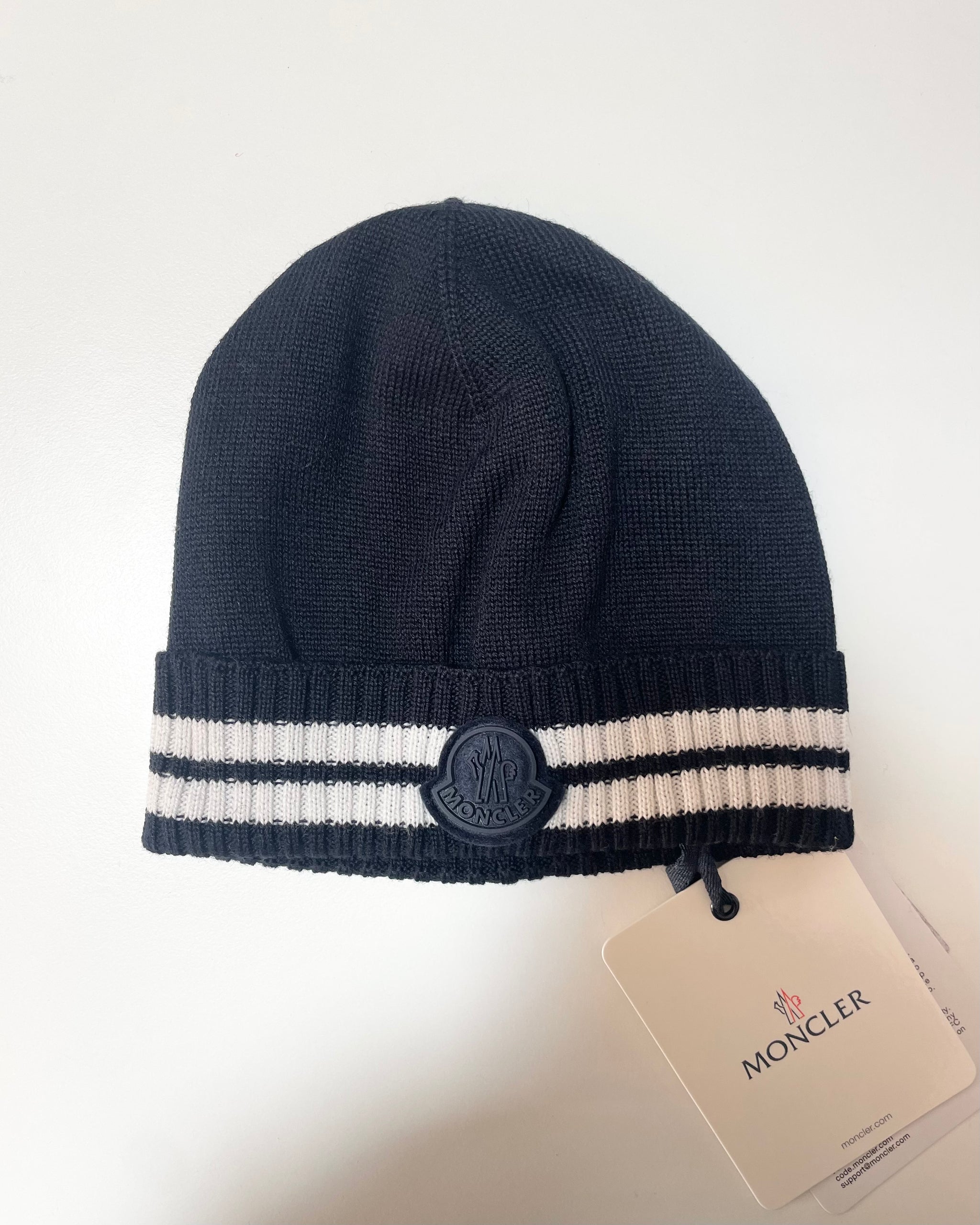 [Outlet] Moncler Kids BERRETTO TRICOT 777 Beanie (Navy)