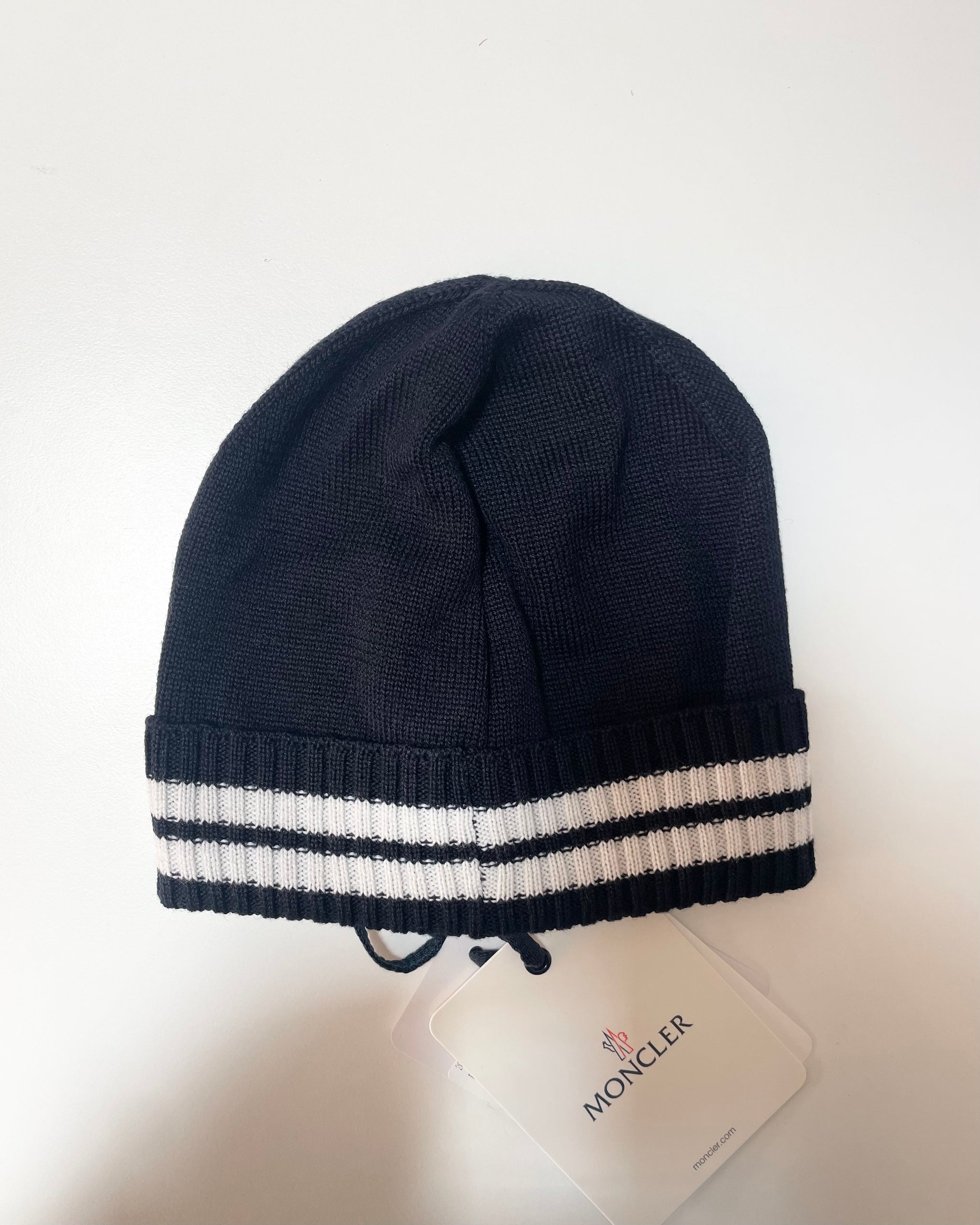 [Outlet] Moncler Kids BERRETTO TRICOT 777 Beanie (Navy)