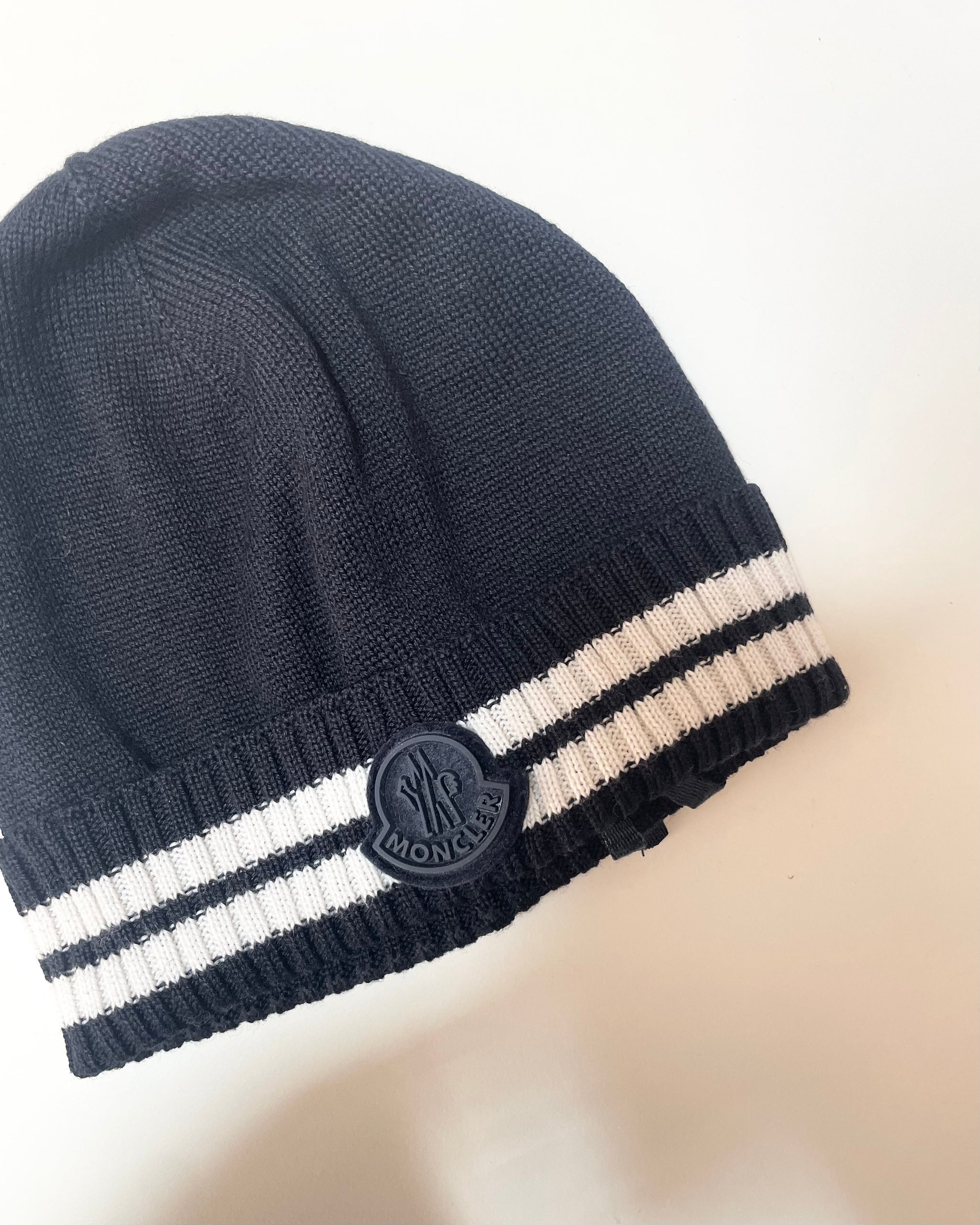 [Outlet] Moncler Kids BERRETTO TRICOT 777 Beanie (Navy)