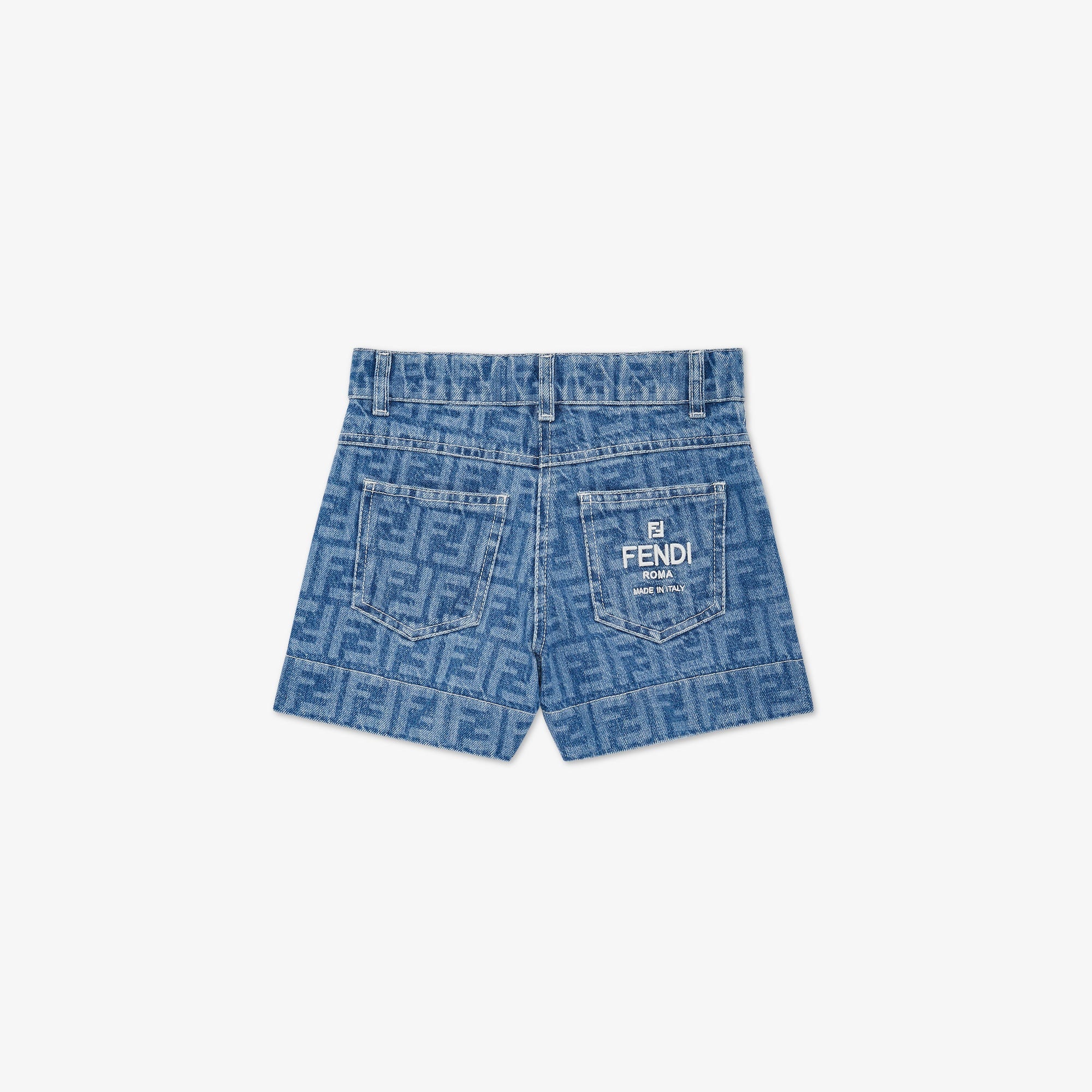 Fendi Kids FF Denim Shorts (Blue)