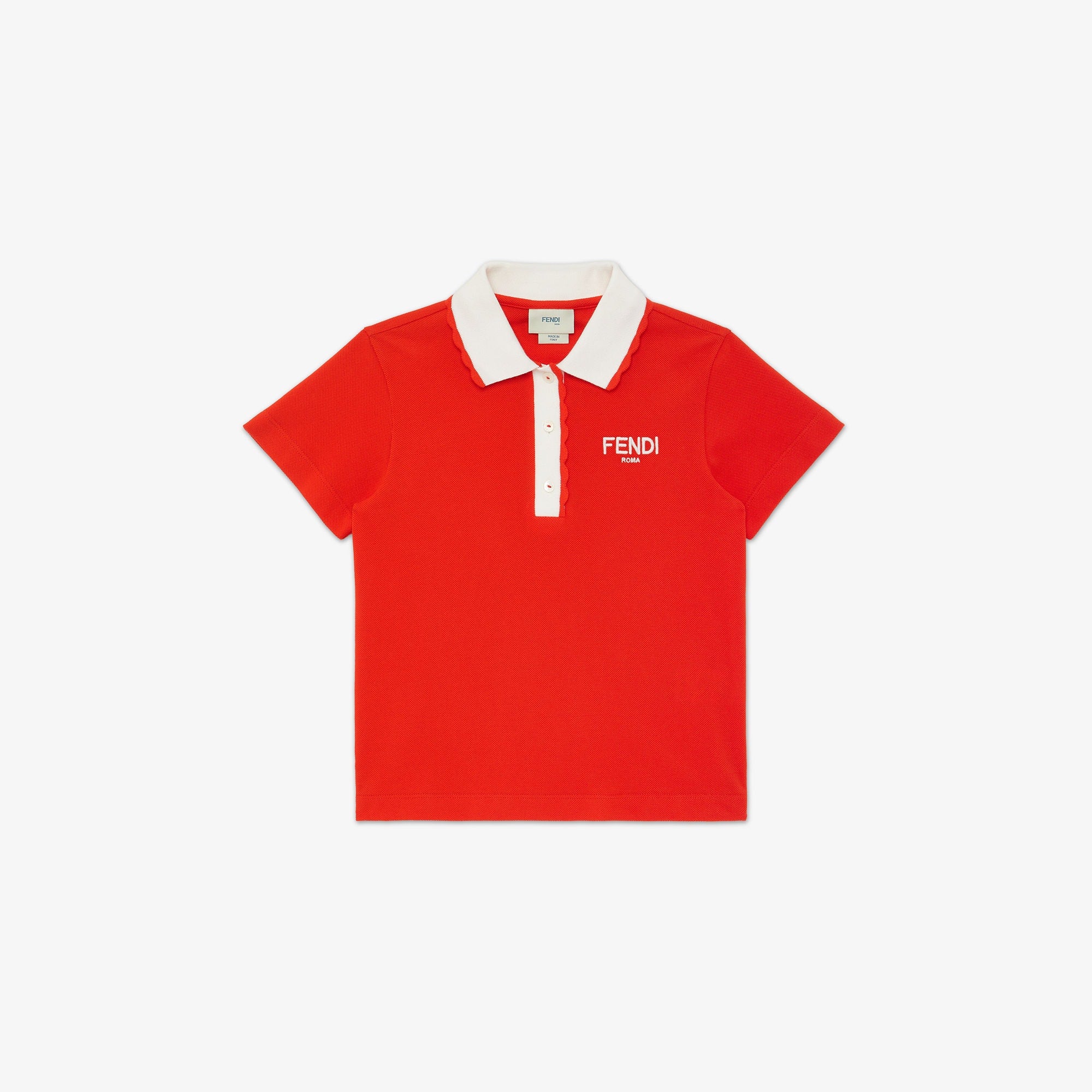 Fendi Kids Logo Polo Shirt (Red)