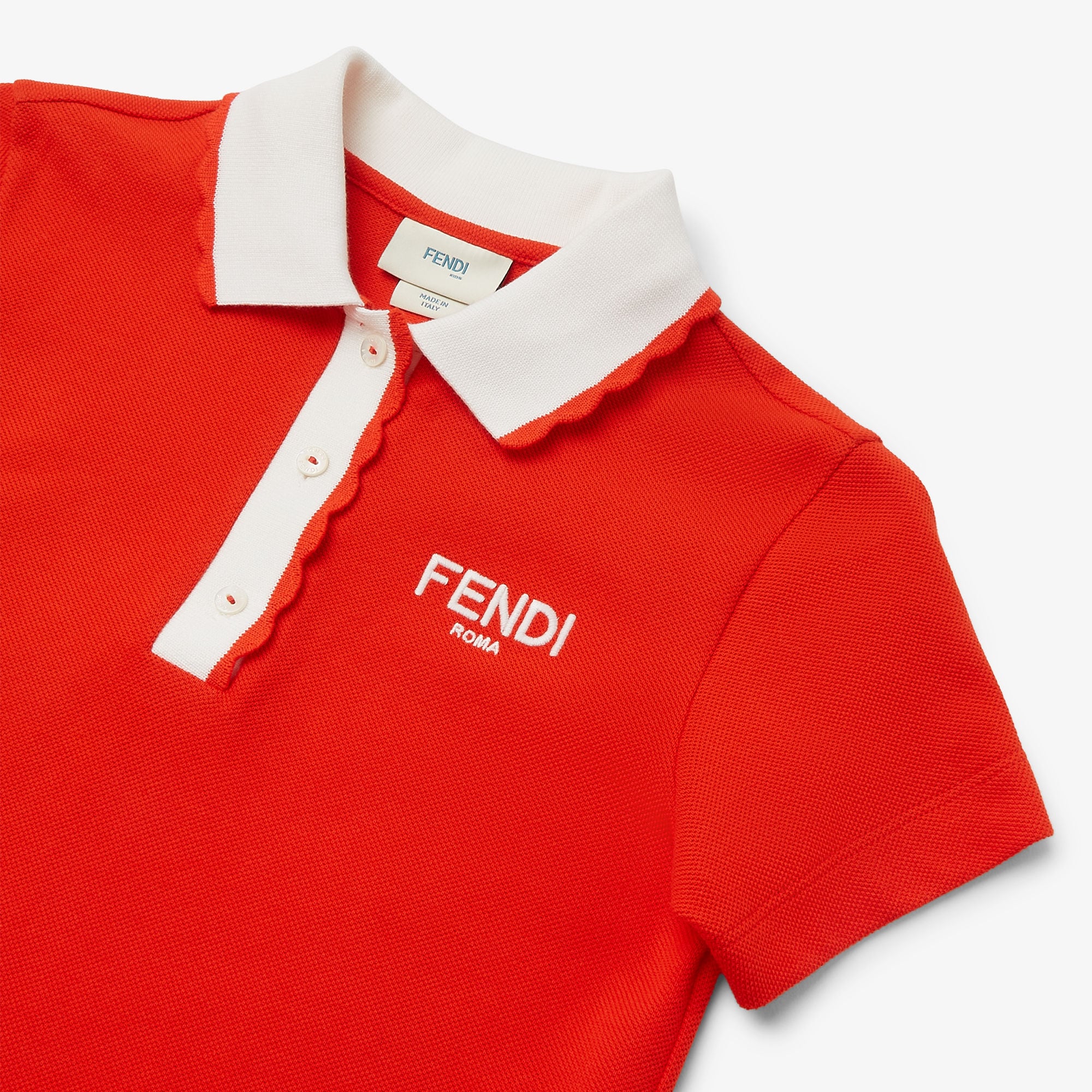 Fendi Kids Logo Polo Shirt (Red)