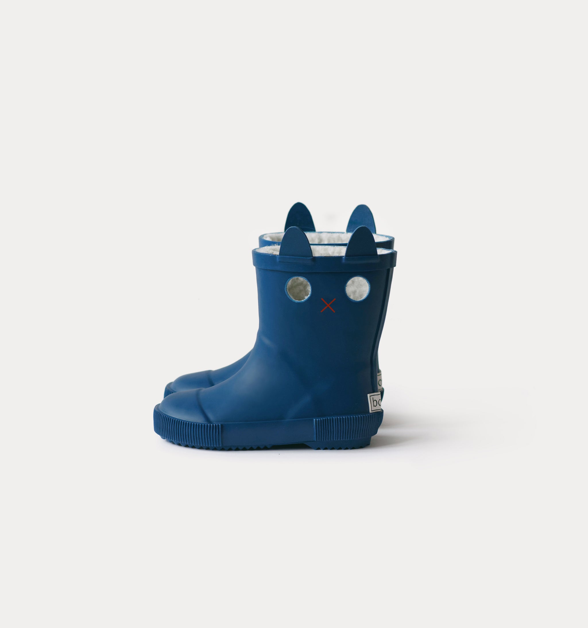 24SS Boxbo LookiCat Shearling High Rain Boots (Blue)