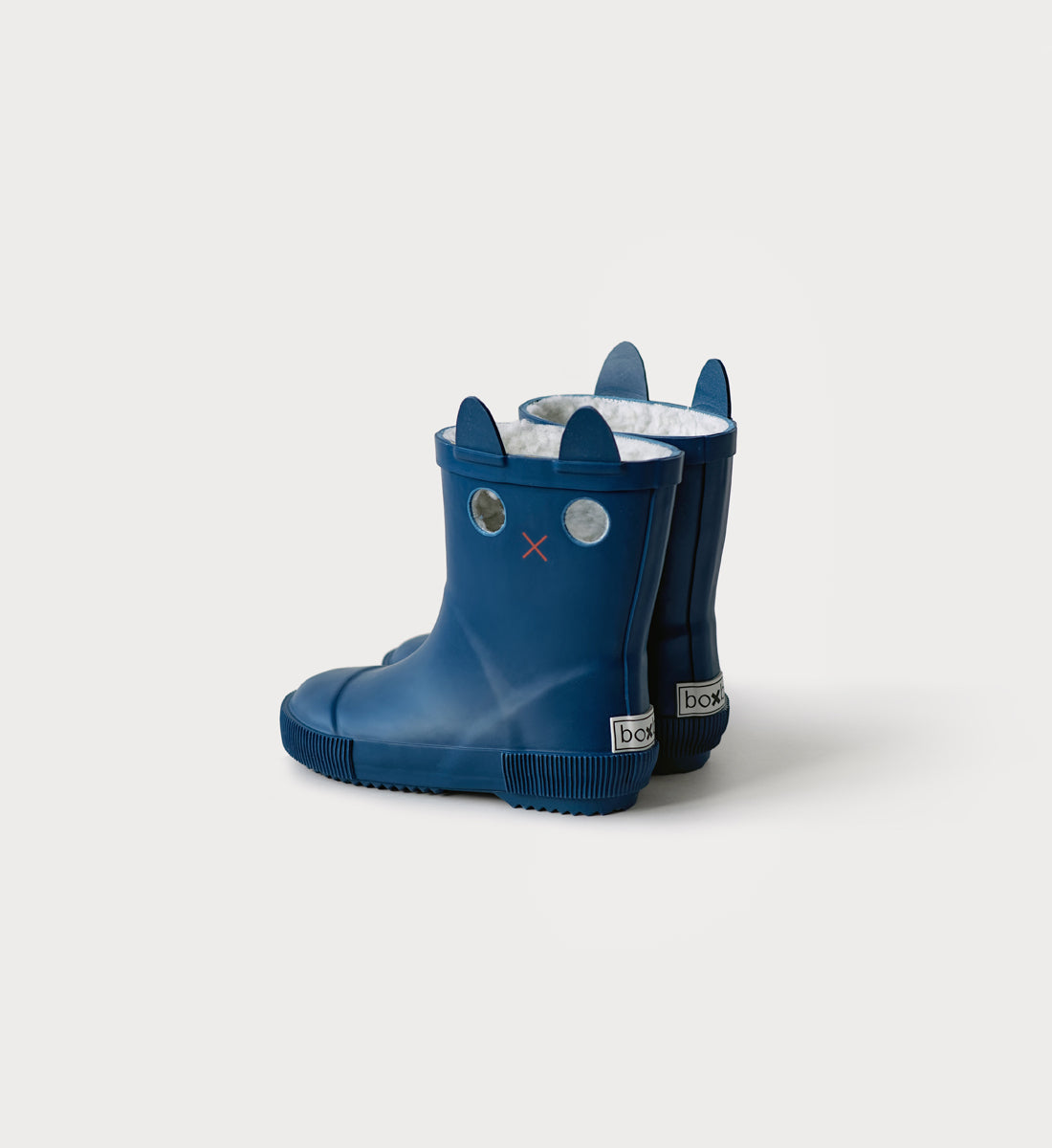 24SS Boxbo LookiCat Shearling High Rain Boots (Blue)