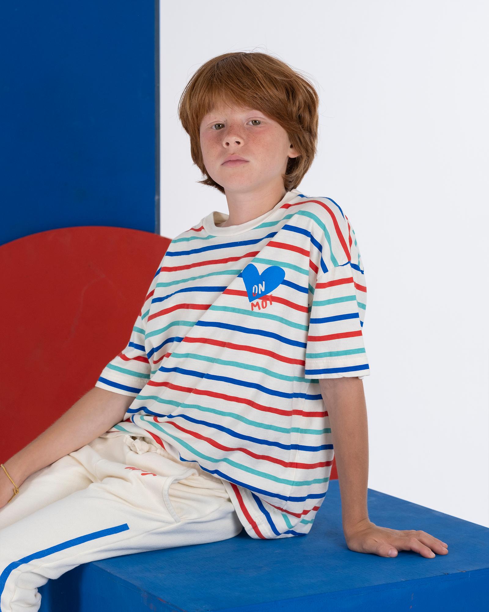 24SS Bonmot Stripe Short Sleeve T-shirt (Multicolor)