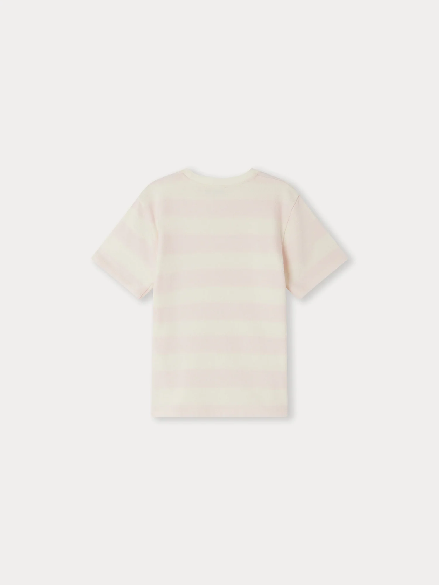 Bonpang 24SS Amitie Cherry Stripe Short Sleeve T-shirt (Rose)