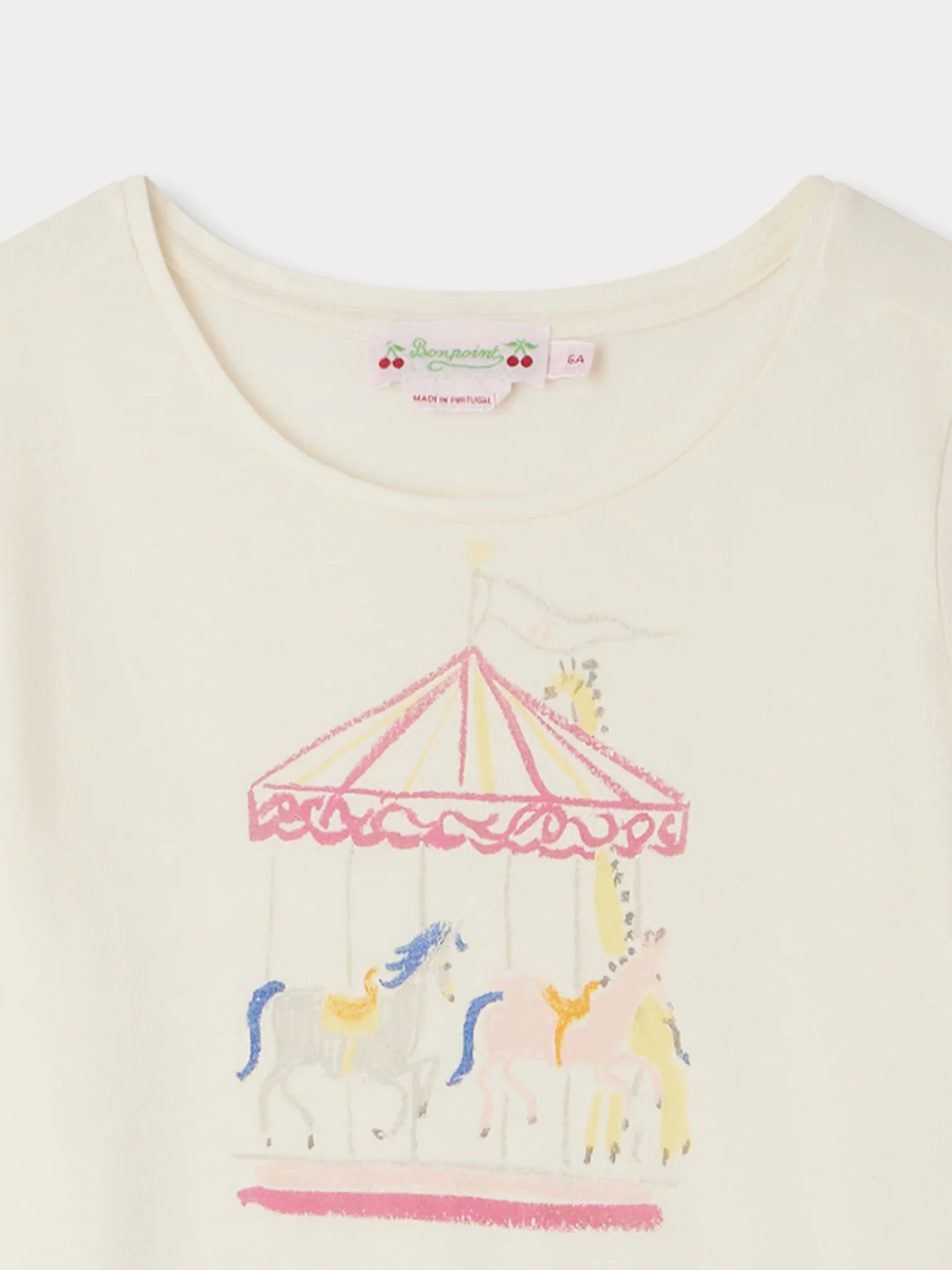 Bonpang 24SS Alcala Carousel Short Sleeve T-shirt (Ivory)