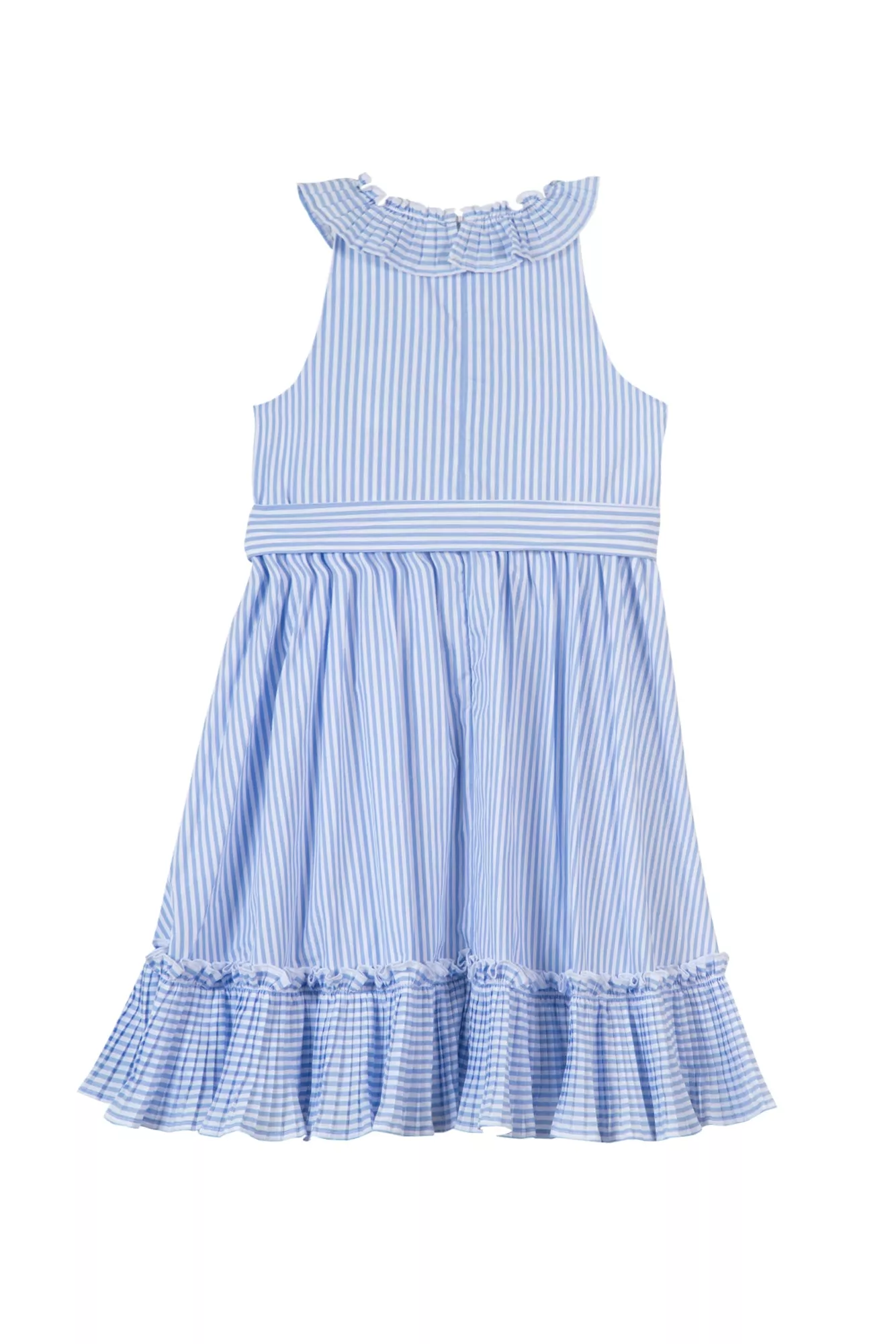 TATINE CHOCOLATE 24SS Striped Ribbon One Piece (Blue)