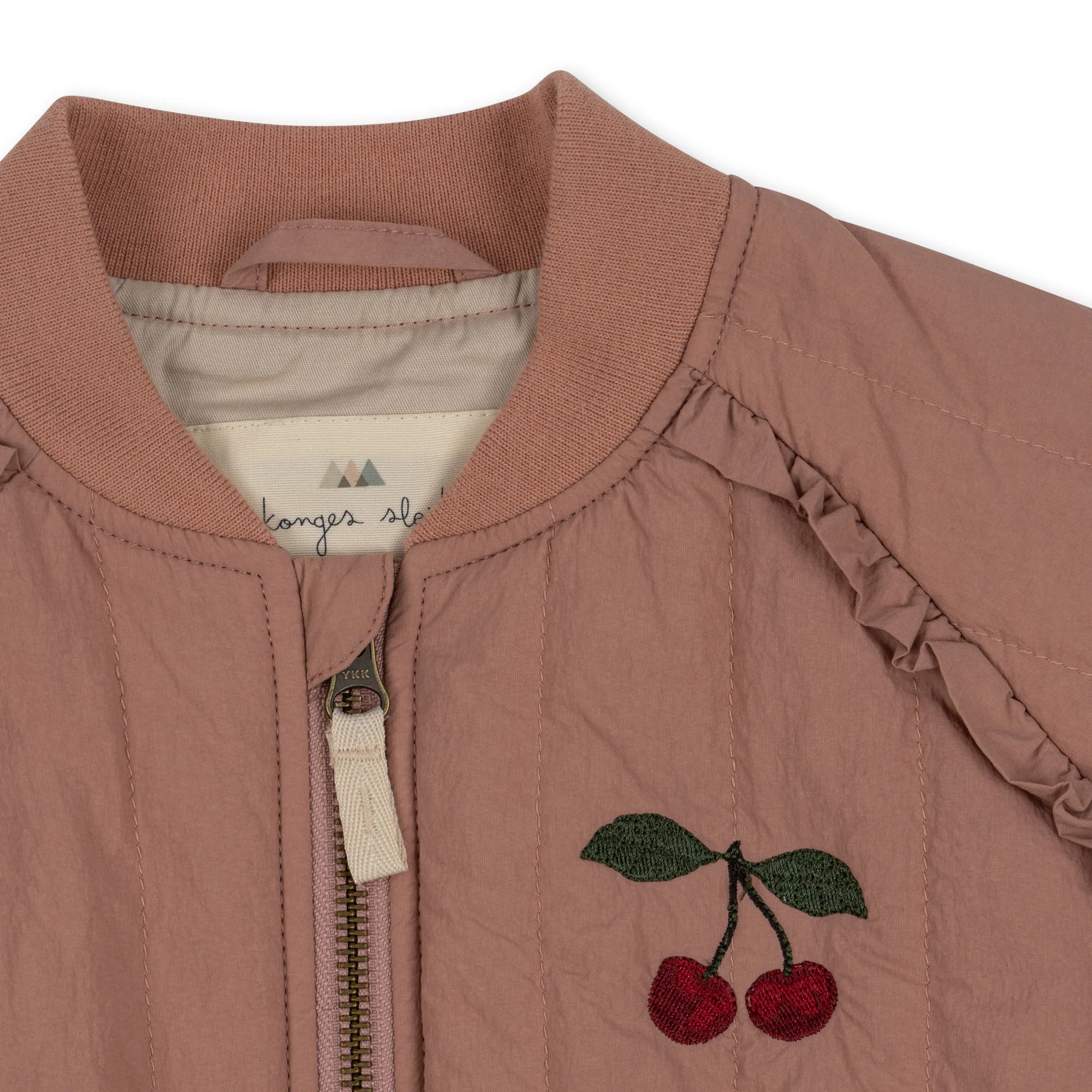 24SS Congeslad JUNO Frill Cherry Bomber Jacket (Cameo Brown)