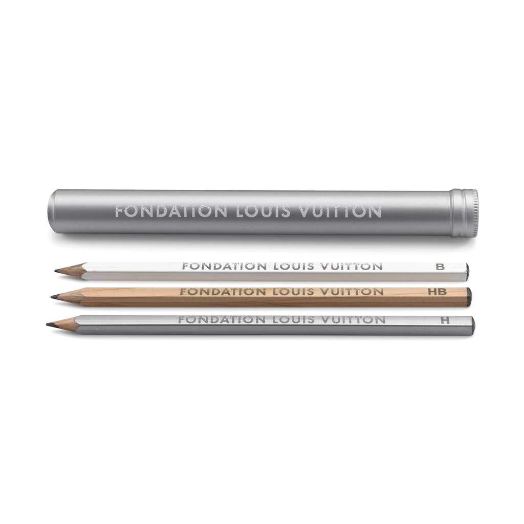 Louis Vuitton Foundation Aluminum Pencil Case H, B, HB 3-piece set (Aluminum Pencil Case 3 pencils)