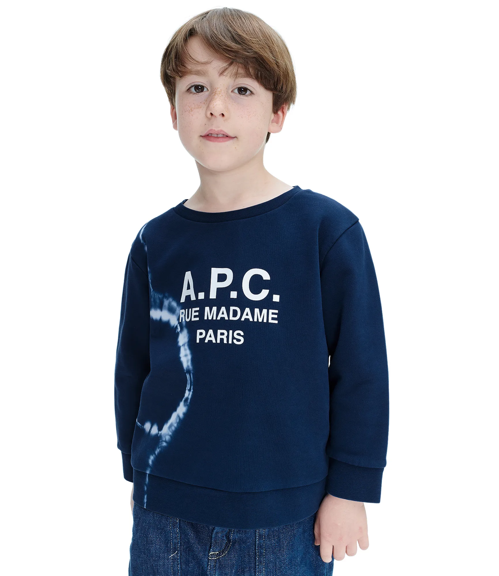 A.P.C. Kids Elie Tie Dye Sweatshirt (Indigo)