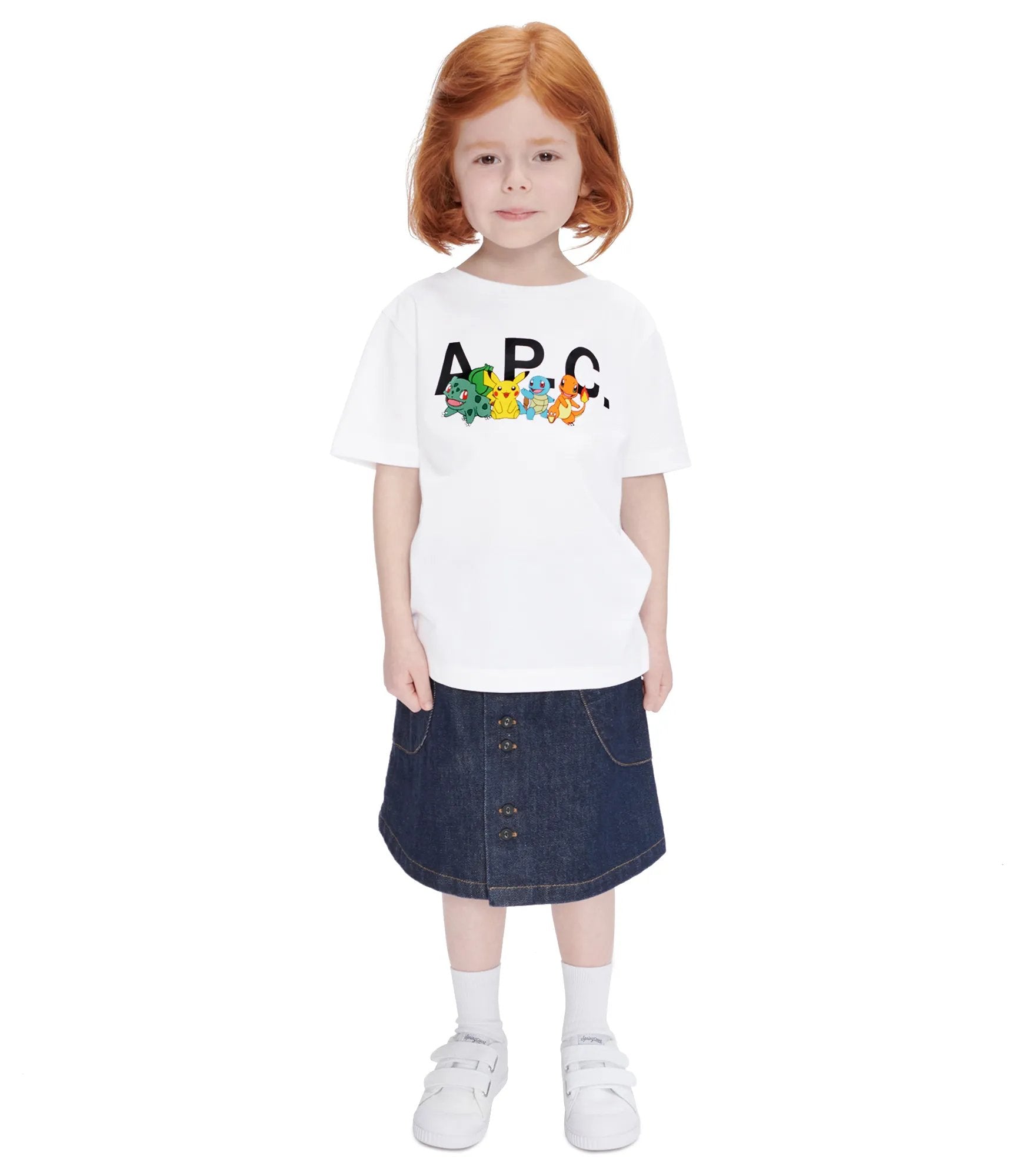 APEX X Pokemon Kids Pokemon Short Sleeve T-Shirt (White)