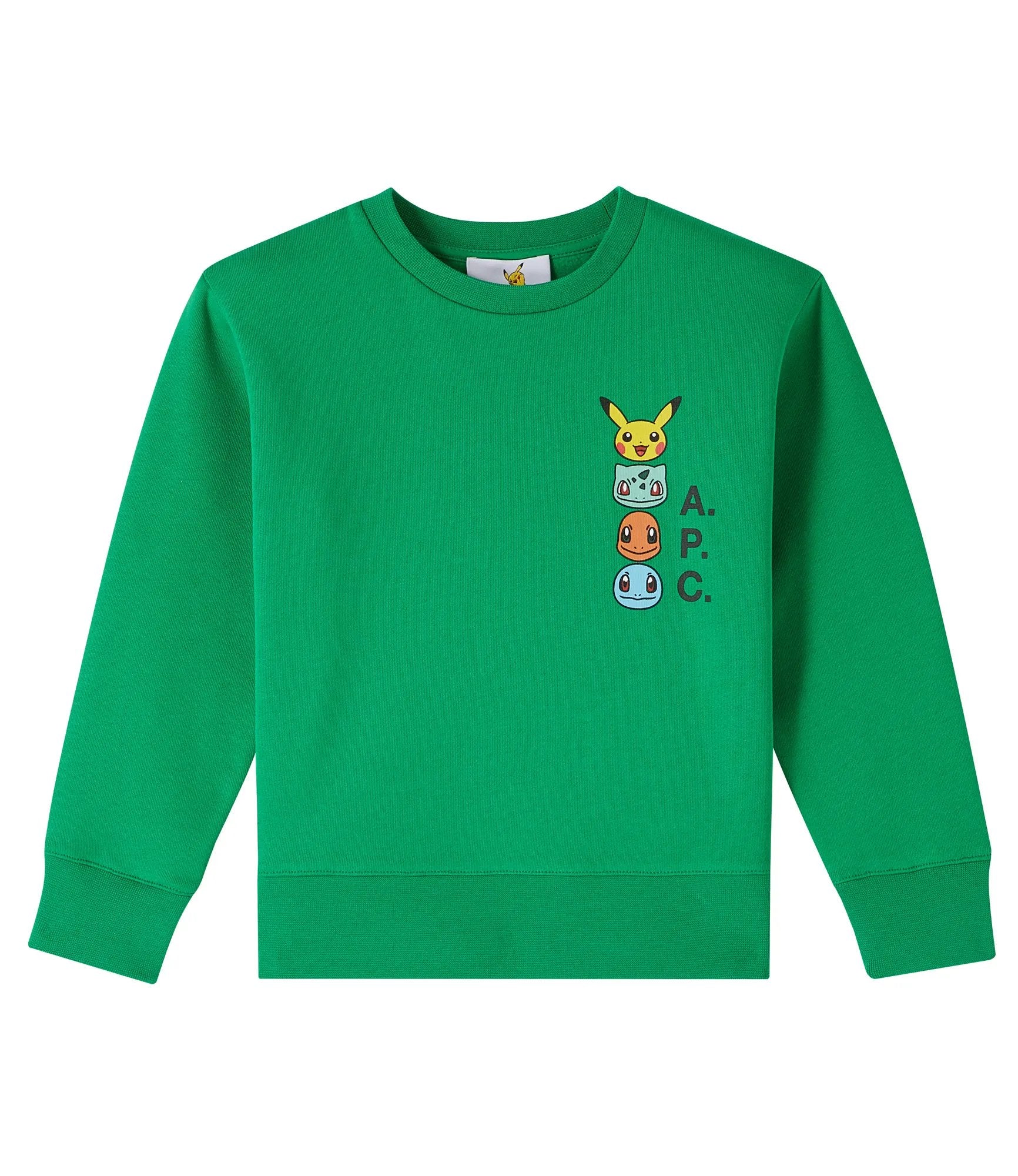 Apesse X Pokemon Kids The Portrait Sweatshirt (Green)