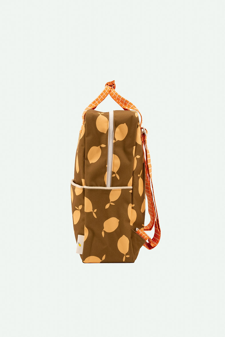 Sticky Lemon Farmhouse Fair Large Backpack (Brown)