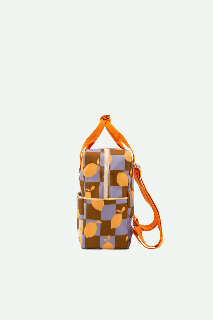 Sticky Lemon Farmhouse Checkerboard Lemon Small Backpack