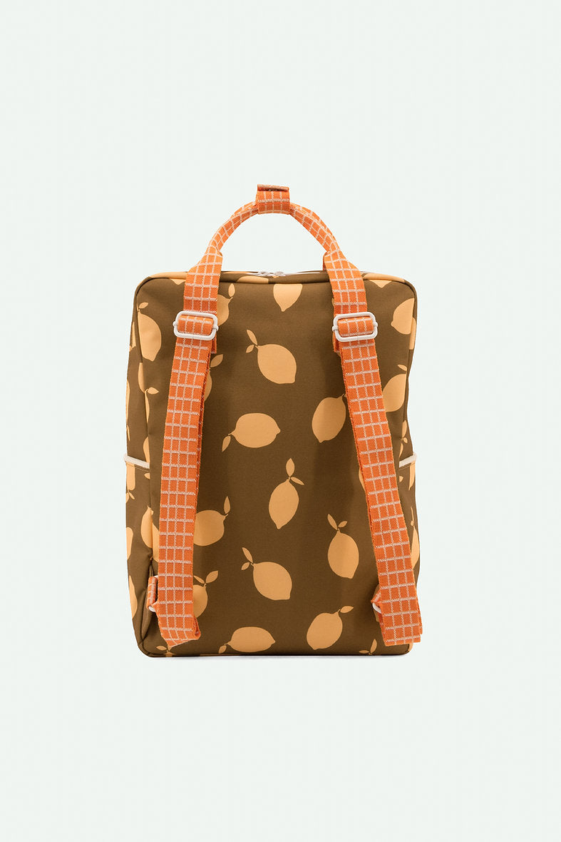 Sticky Lemon Farmhouse Fair Large Backpack (Brown)