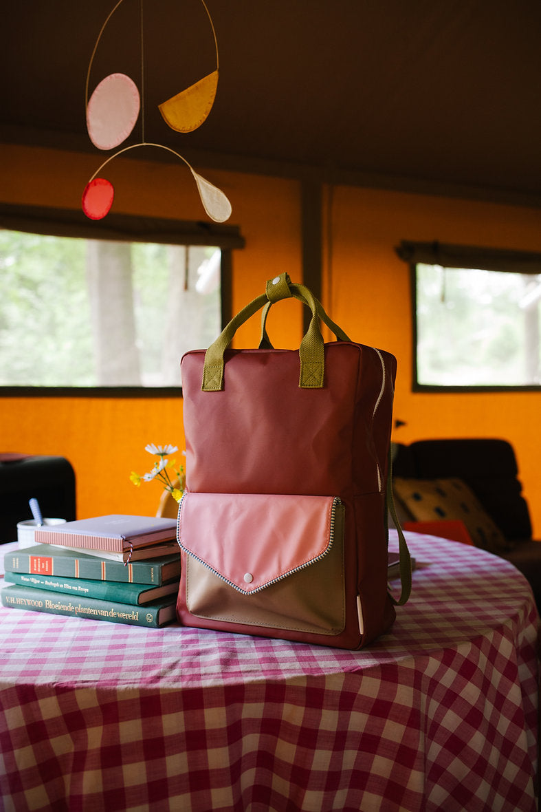 Sticky Lemon Envelope Large Backpack (Red)