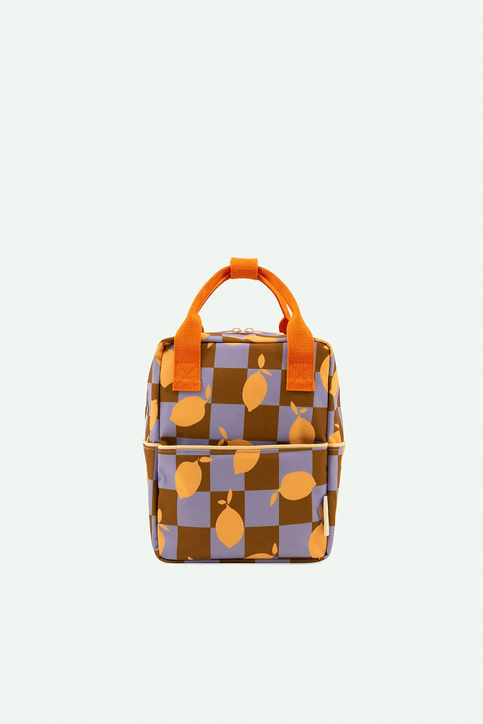 Sticky Lemon Farmhouse Checkerboard Lemon Small Backpack