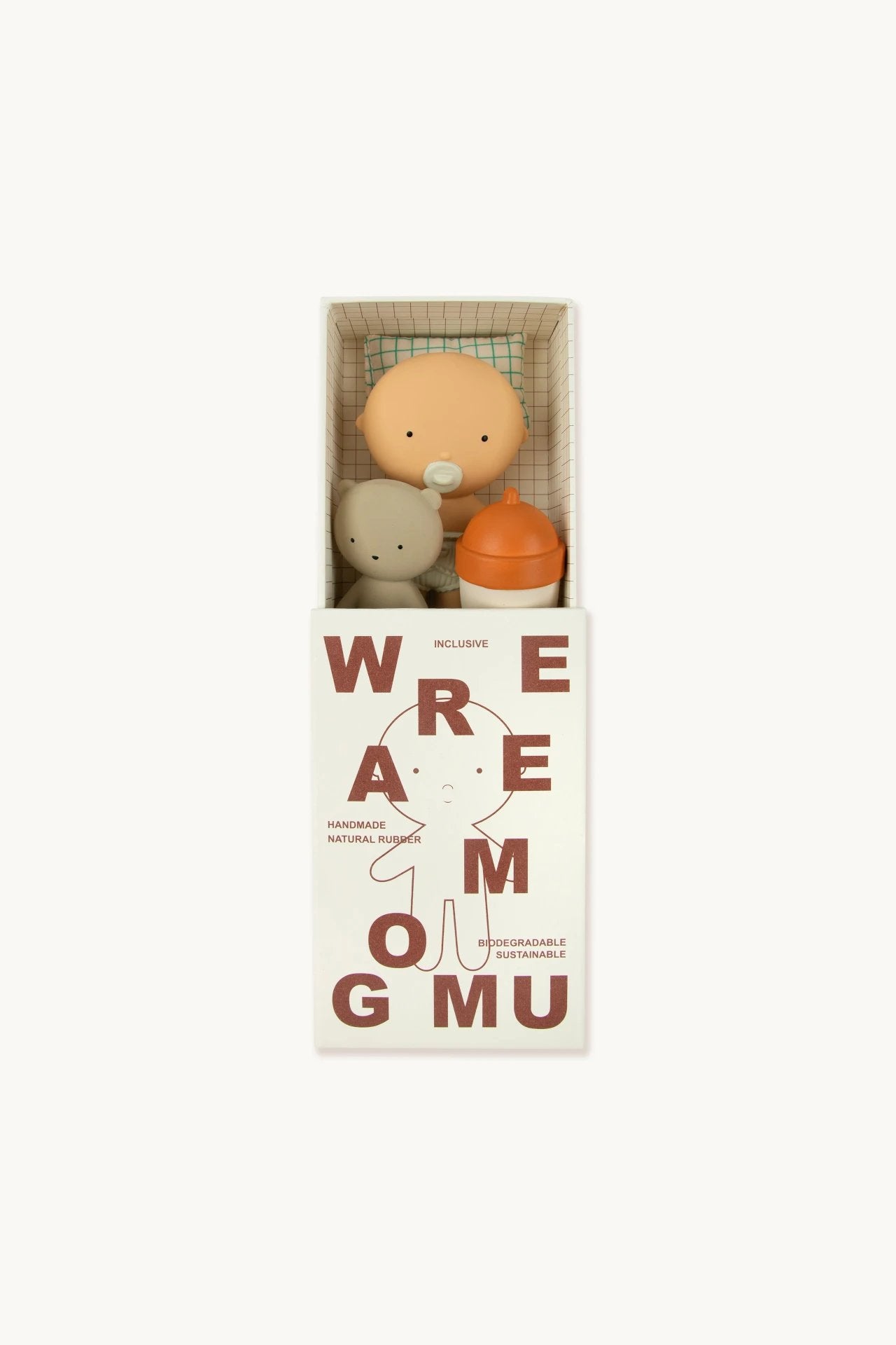 Wiagomoo Pocket Rubber Baby Doll Set (Vanilla)