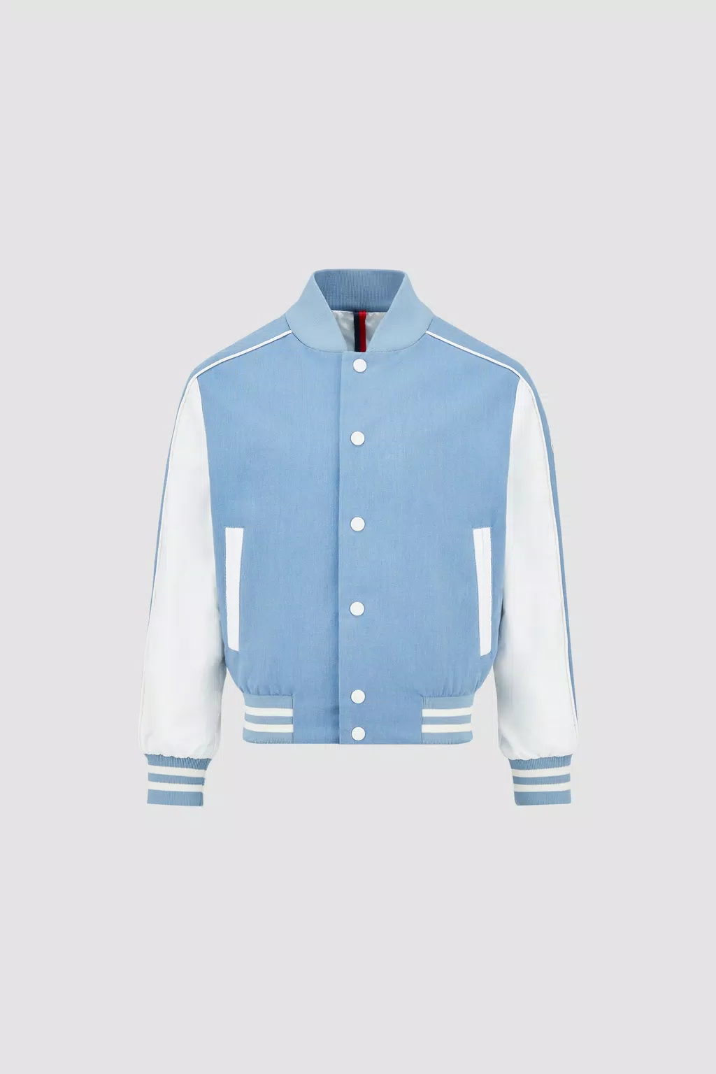 MONCLER KIDS KOBBY DENIM BOBBER JACKET (LIGHT BLUE)