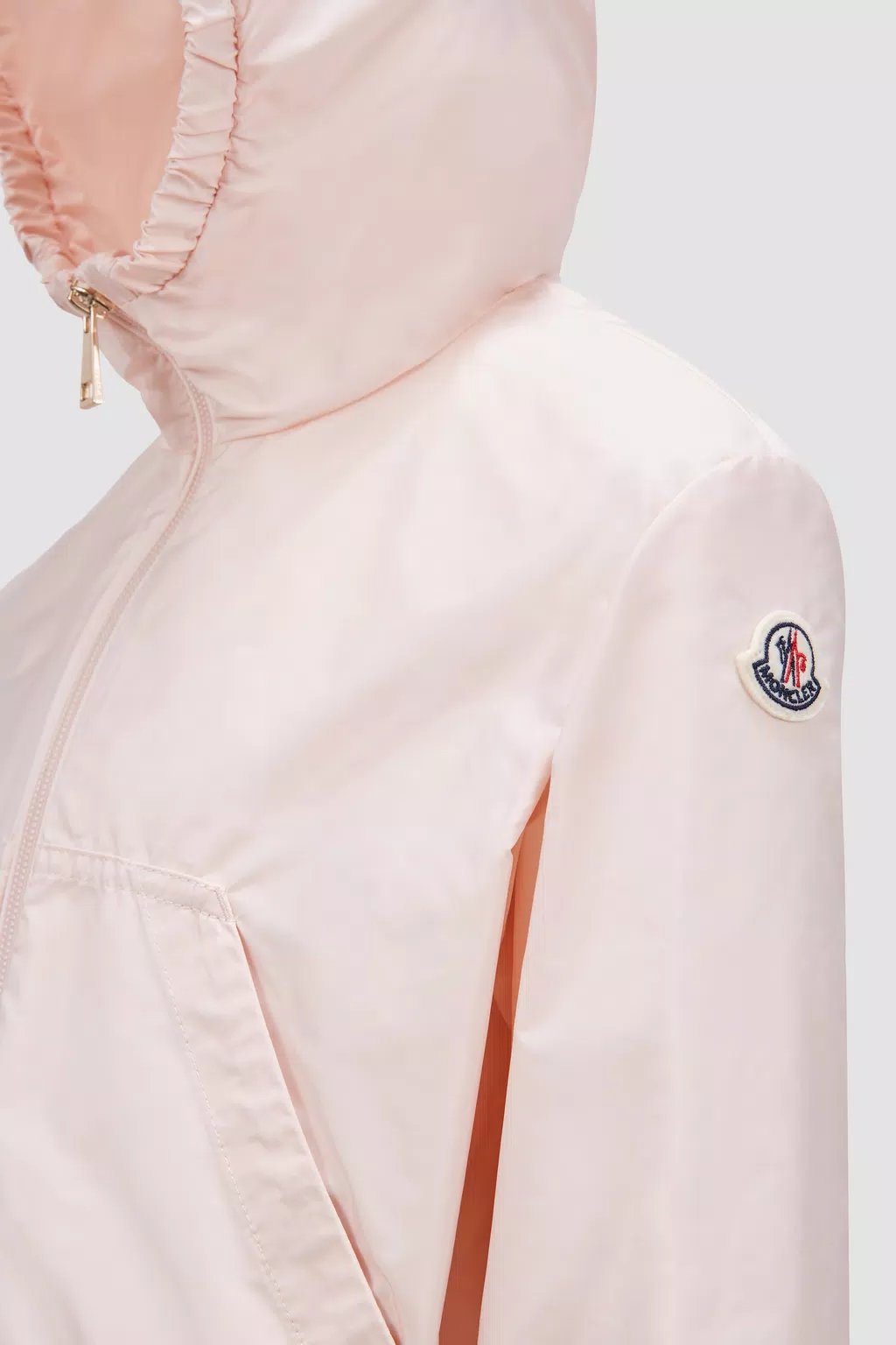 MONCLER KIDS PRAGUE WATERPROOF HOODED JACKET (LIGHT PINK)