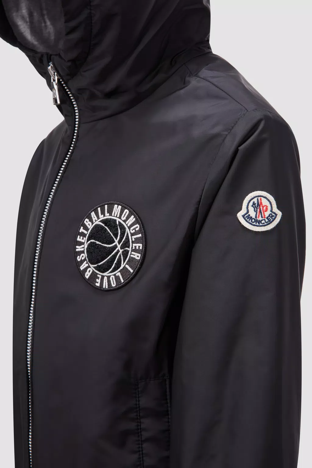 MONCLER KIDS AMBERTINE WATERPROOF HOODED JACKET (BLACK)