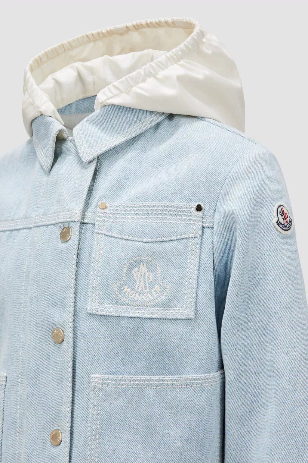 MONCLER KIDS ESBLY DENIM JACKET (LIGHT BLUE)