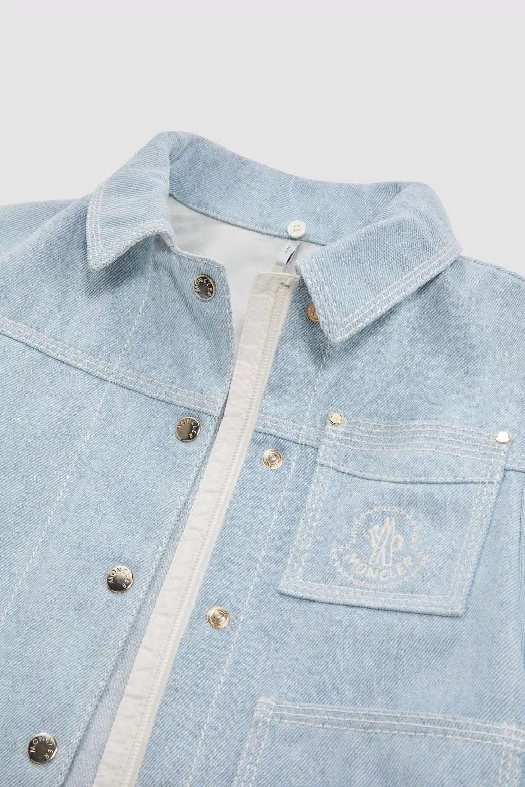 MONCLER KIDS ESBLY DENIM JACKET (LIGHT BLUE)